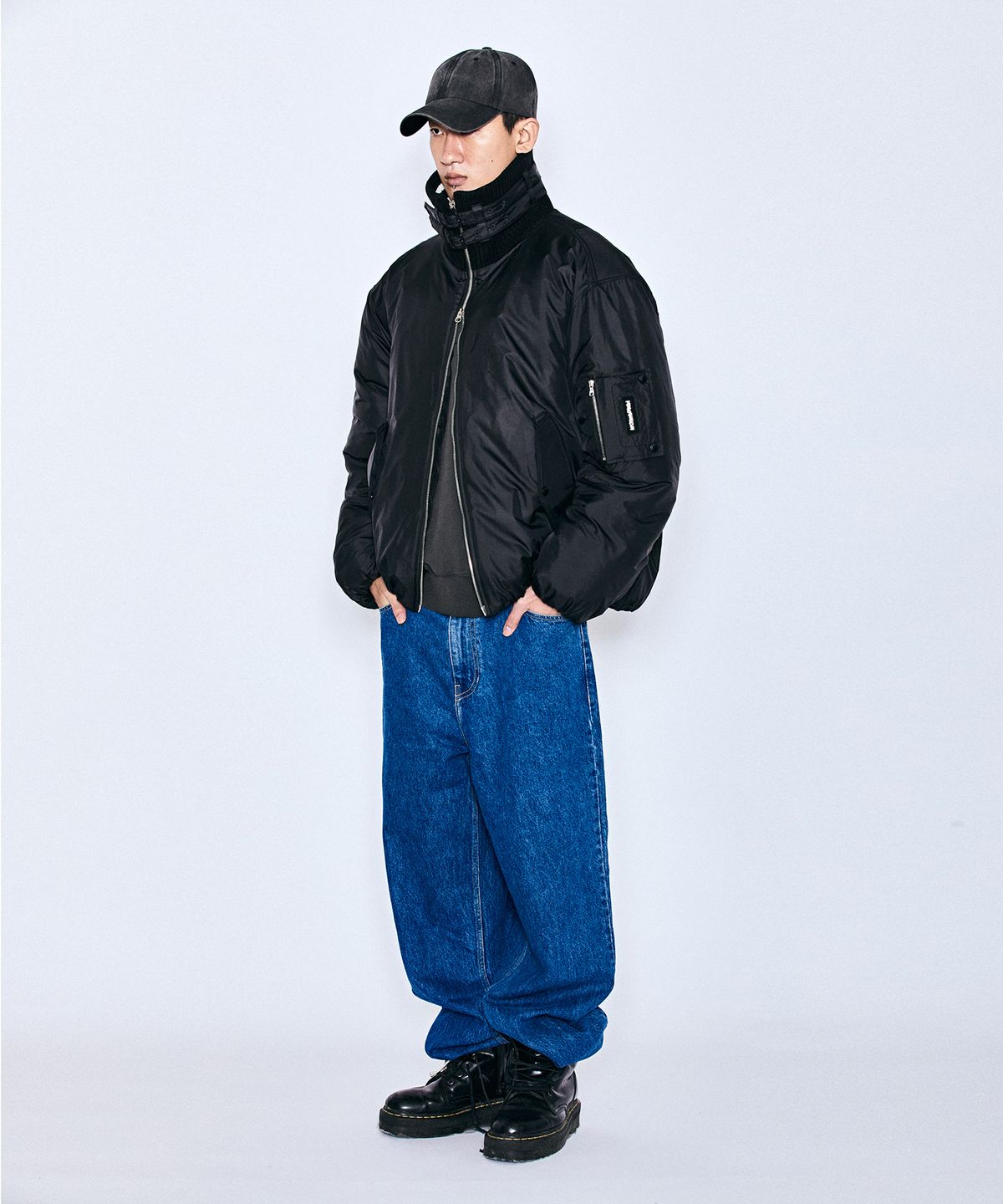 밀리밀리언(MILLIMILLION) MUDSTONE PUFFER JACKET J12 BLACK