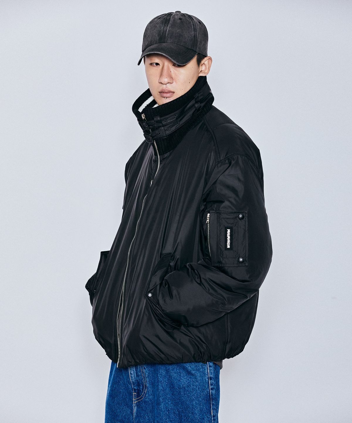 밀리밀리언(MILLIMILLION) MUDSTONE PUFFER JACKET J12 BLACK
