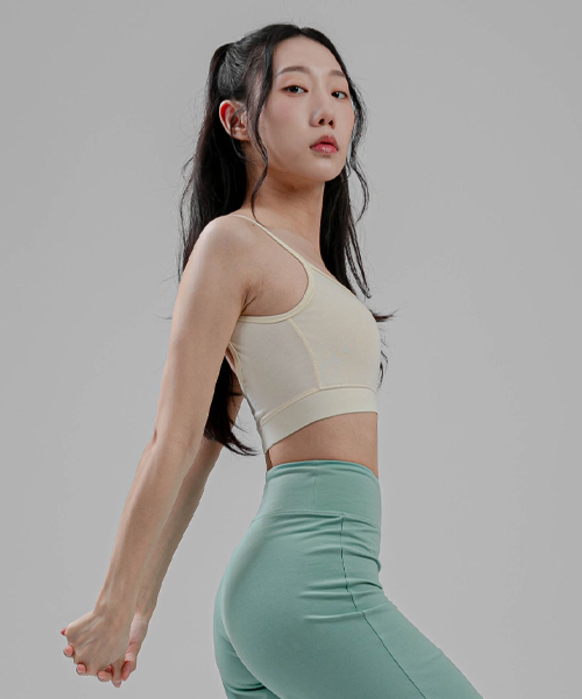 모어아웃(MOREOUT) 여성요가복 베이직 코튼 브라탑 2TT3223