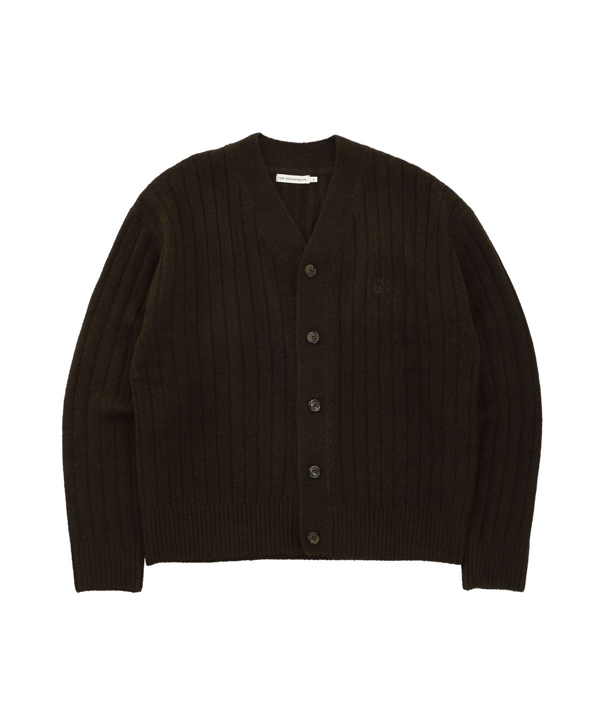 나우앤투모로우(NOWANDTOMORROW) RIB V-NECK CARDIGAN [3 COLOR]