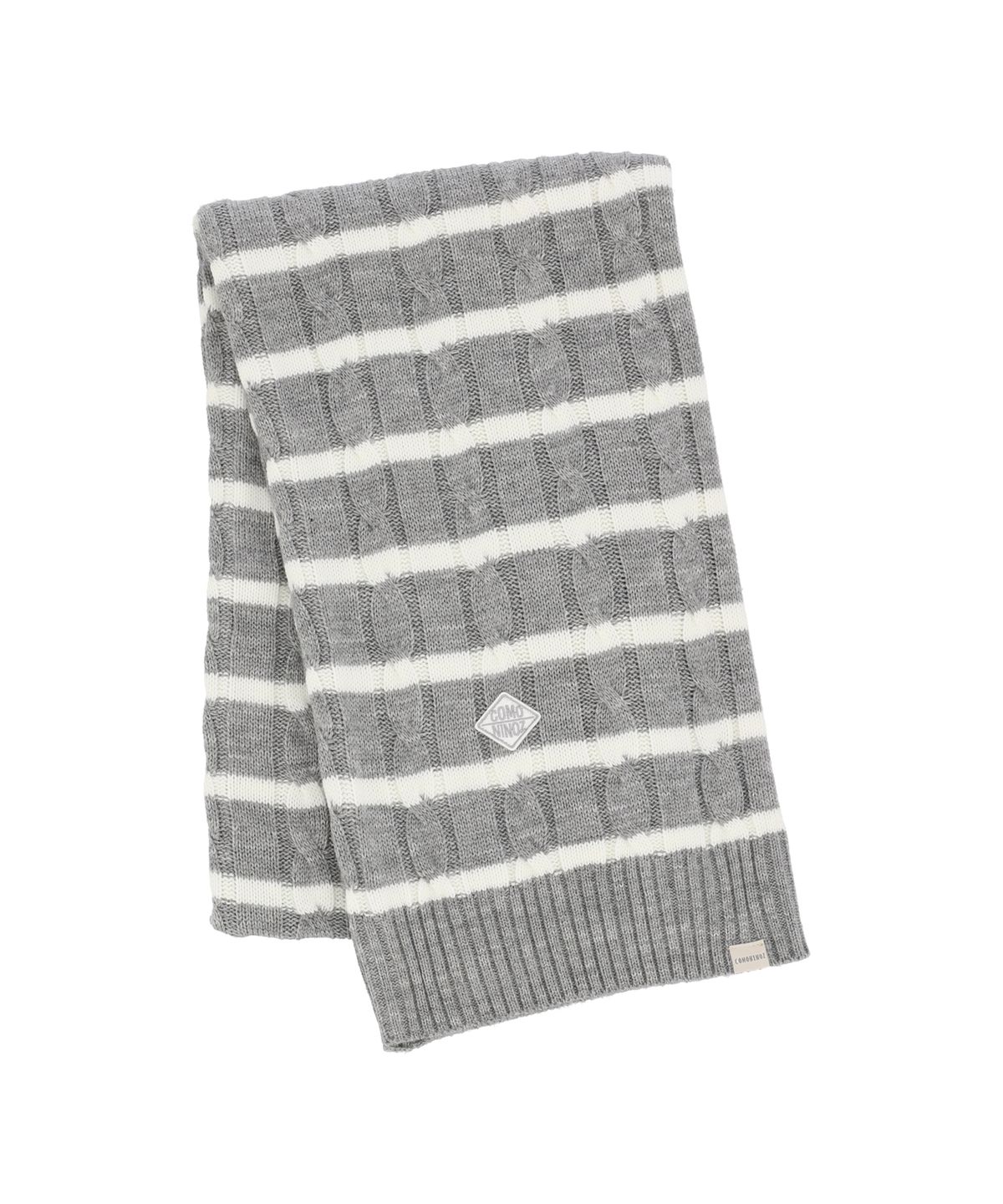꼬모니노즈(COMONINOZ) [CN]STRIPE CABLE KNIT MUFFLER [4 COLOR]