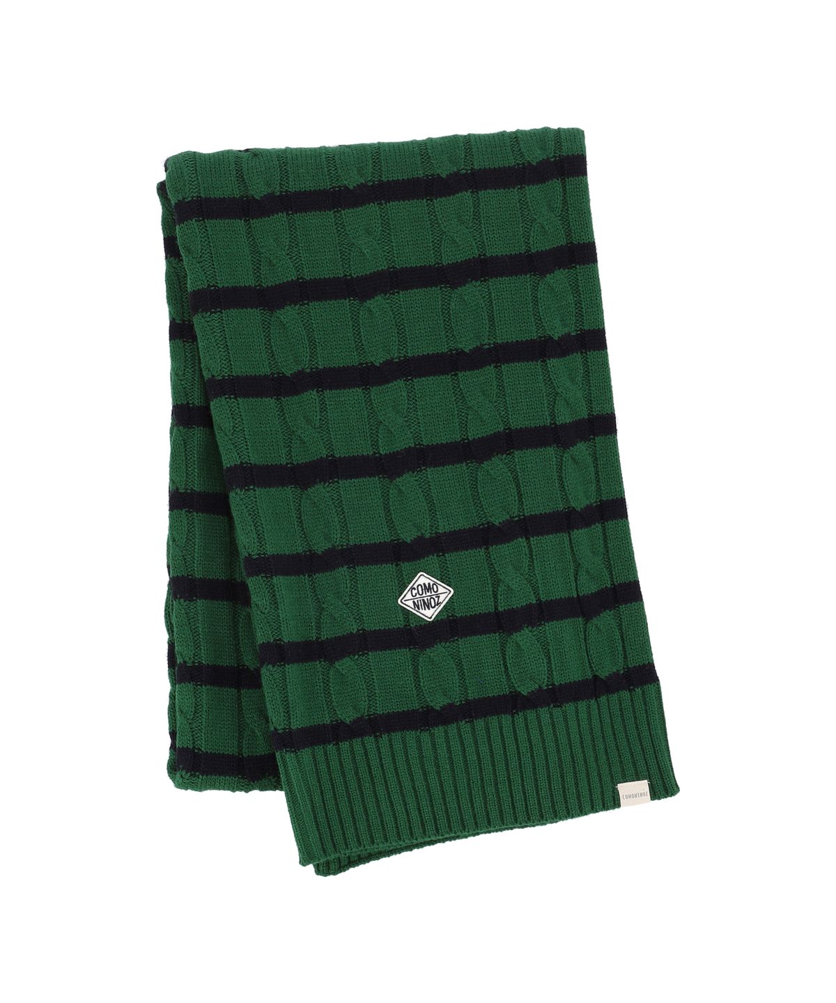 꼬모니노즈(COMONINOZ) [CN]STRIPE CABLE KNIT MUFFLER [4 COLOR]