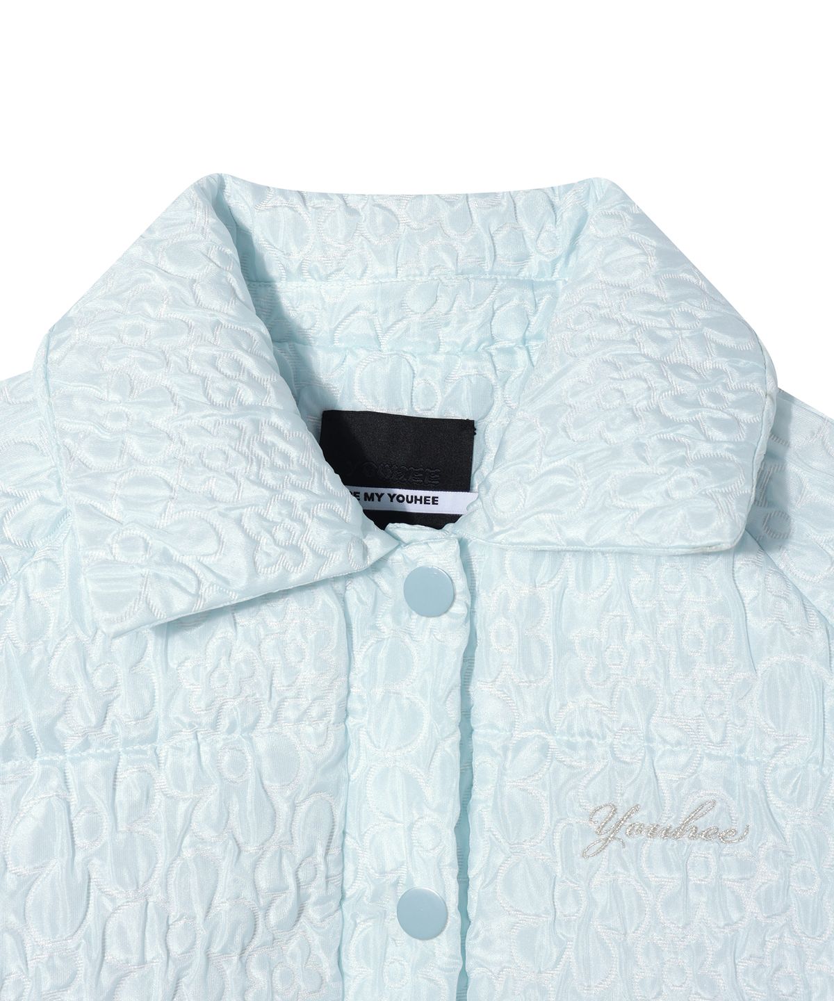 유희(YOUHEE) YOUHEE FLOWER CROP DOWN JUMPER SKY BLUE