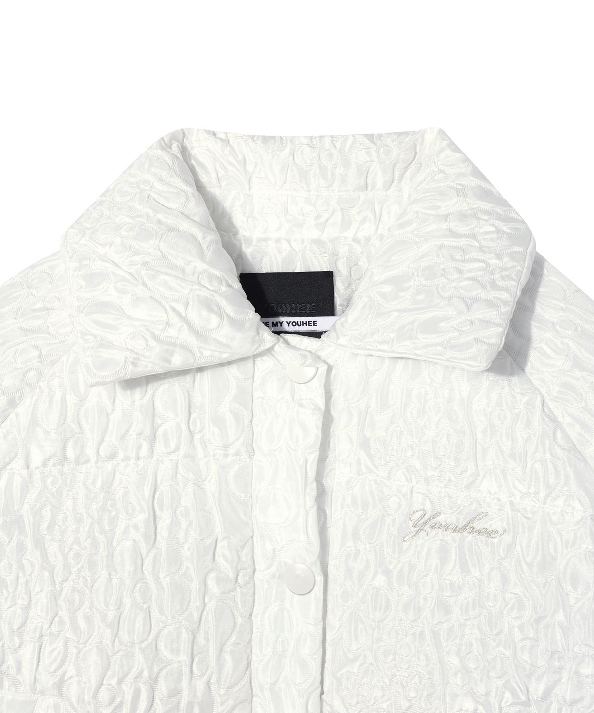 유희(YOUHEE) YOUHEE FLOWER CROP DOWN JUMPER WHITE