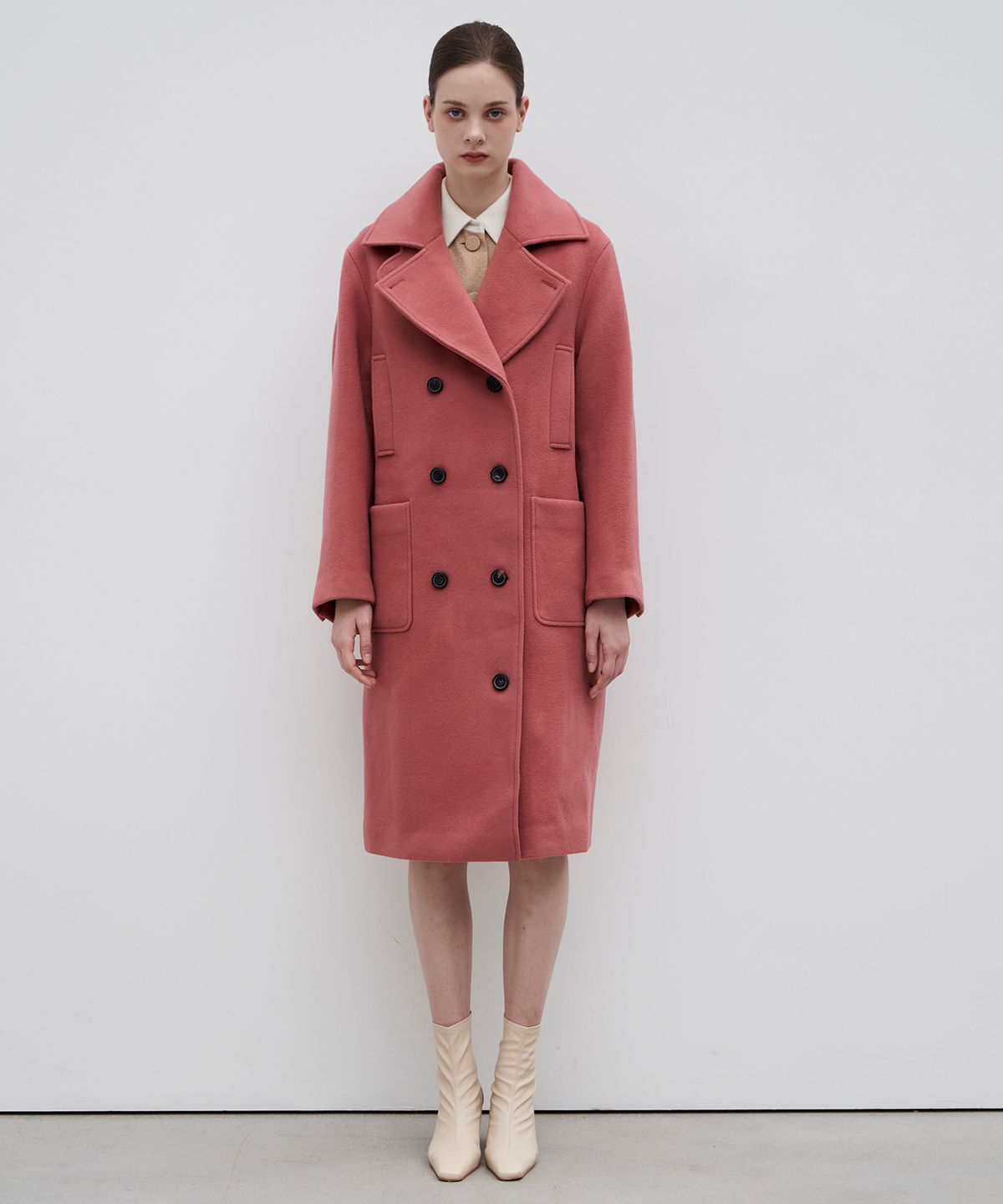 쥴리앤칼라(JULIY&CALLA) 23FW 칼라2 컬렉터 프리미엄 러브엘리자베스 메리노울코트 핑크