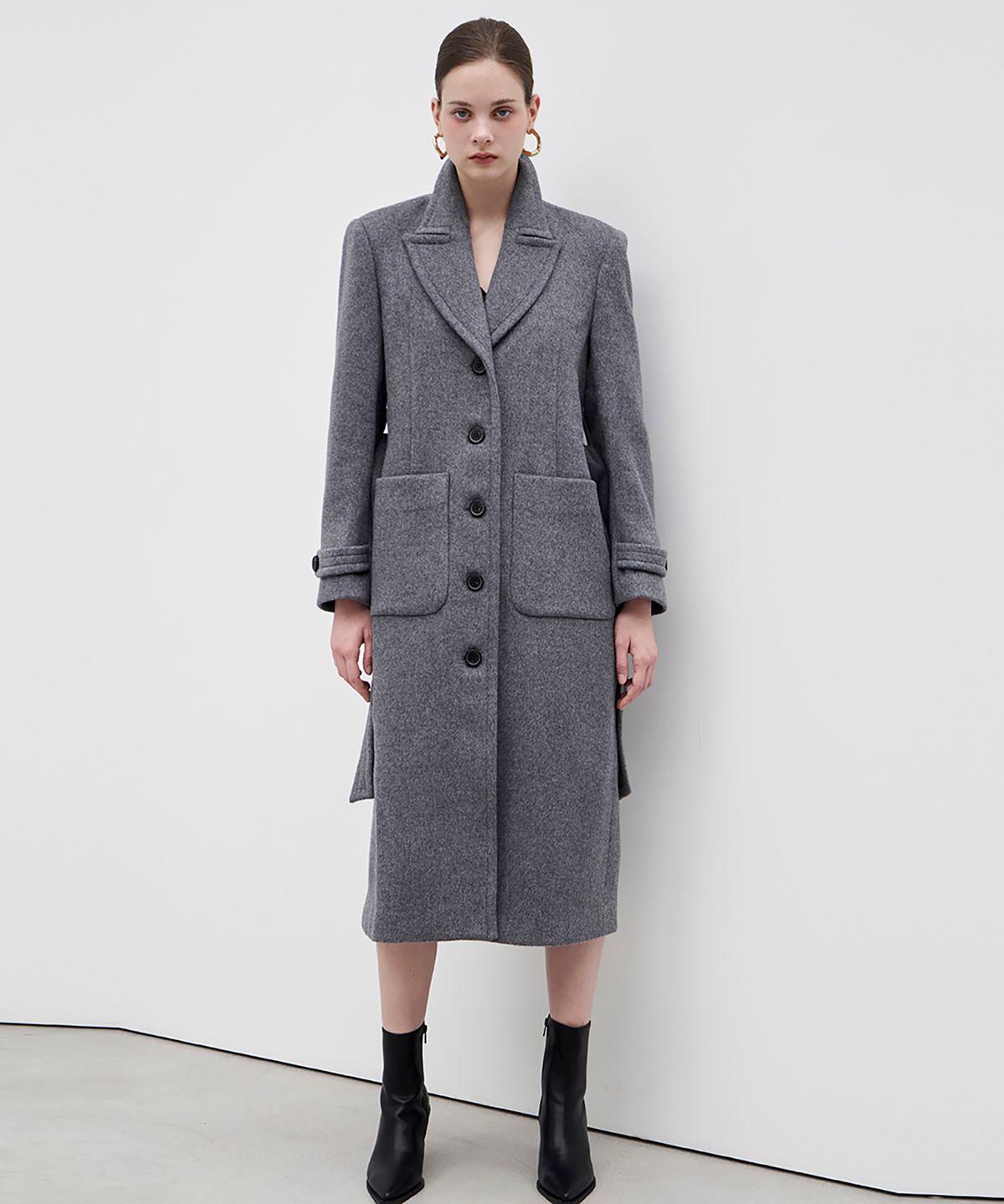 쥴리앤칼라(JULIY&CALLA) 23FW 칼라1 컬렉터 프리미엄 미들턴 메리노울코트  그레이