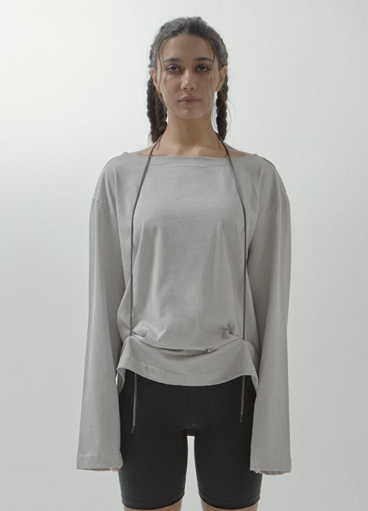 세니크(SENIK) Champs string long sleeve - Light grey