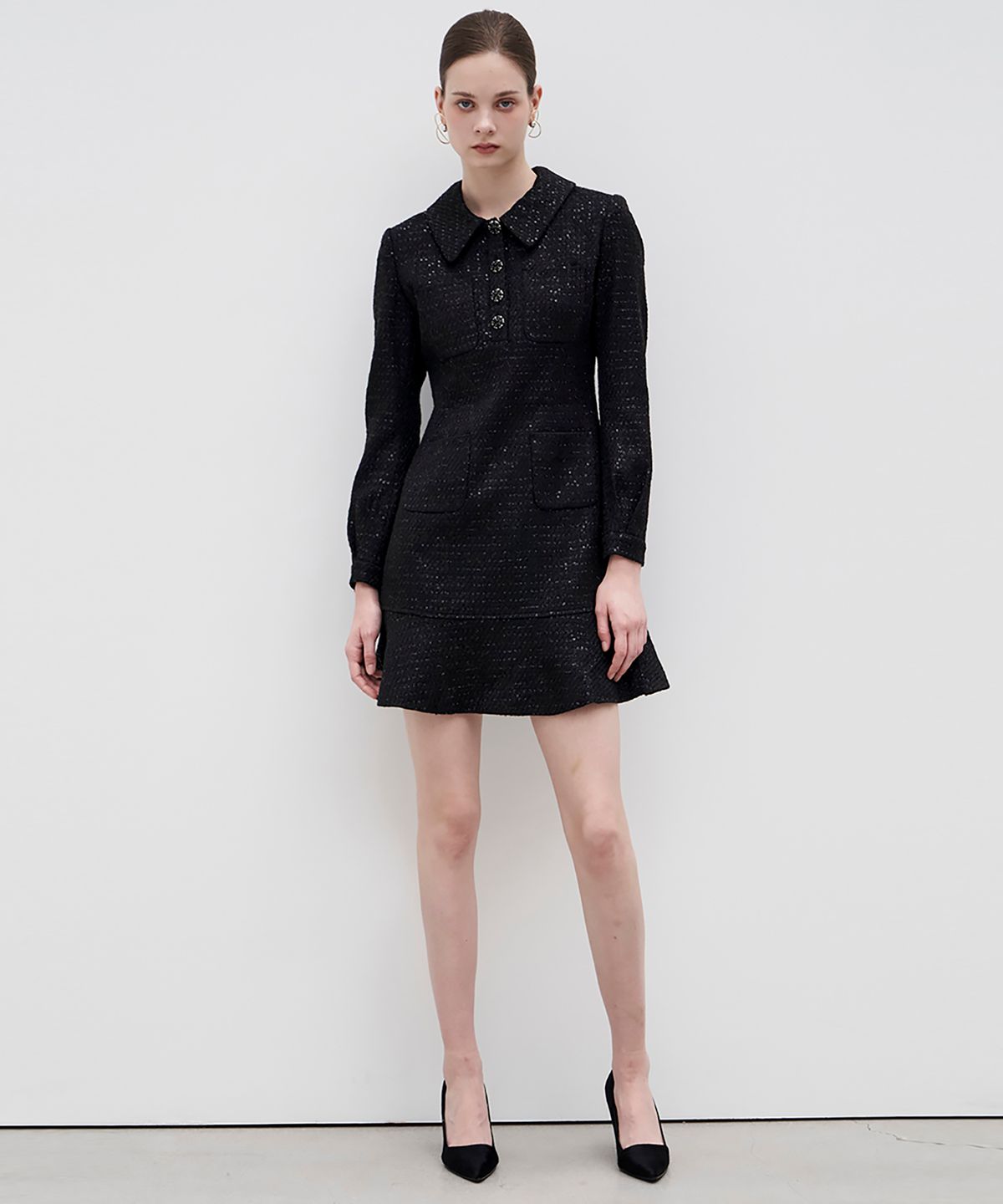 쥴리앤칼라(JULIY&CALLA) 23FW 칼라77 컬렉터 알렉산더 원피스  블랙