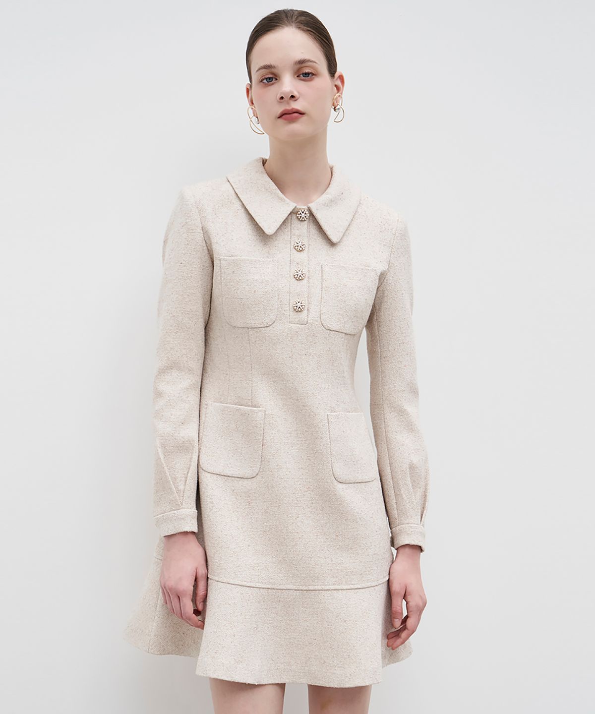쥴리앤칼라(JULIY&CALLA) 23FW 칼라77 컬렉터 알렉산더 원피스  베이지
