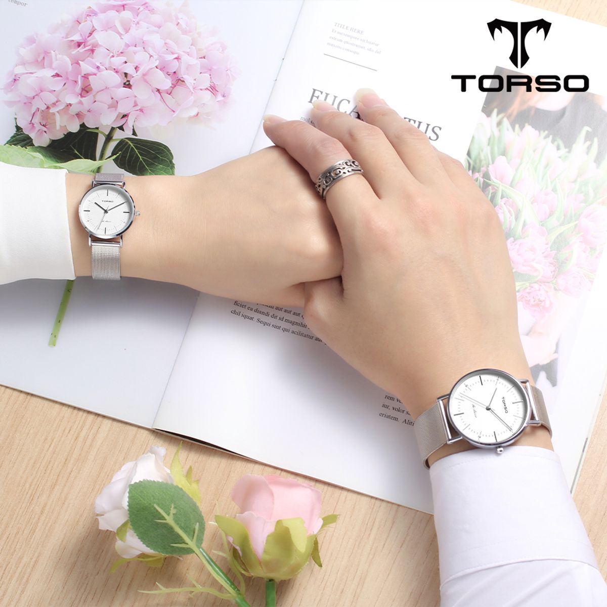 토르소(TORSO) T41MS-SSSV 더클래식 쿼츠 커플 메탈시계