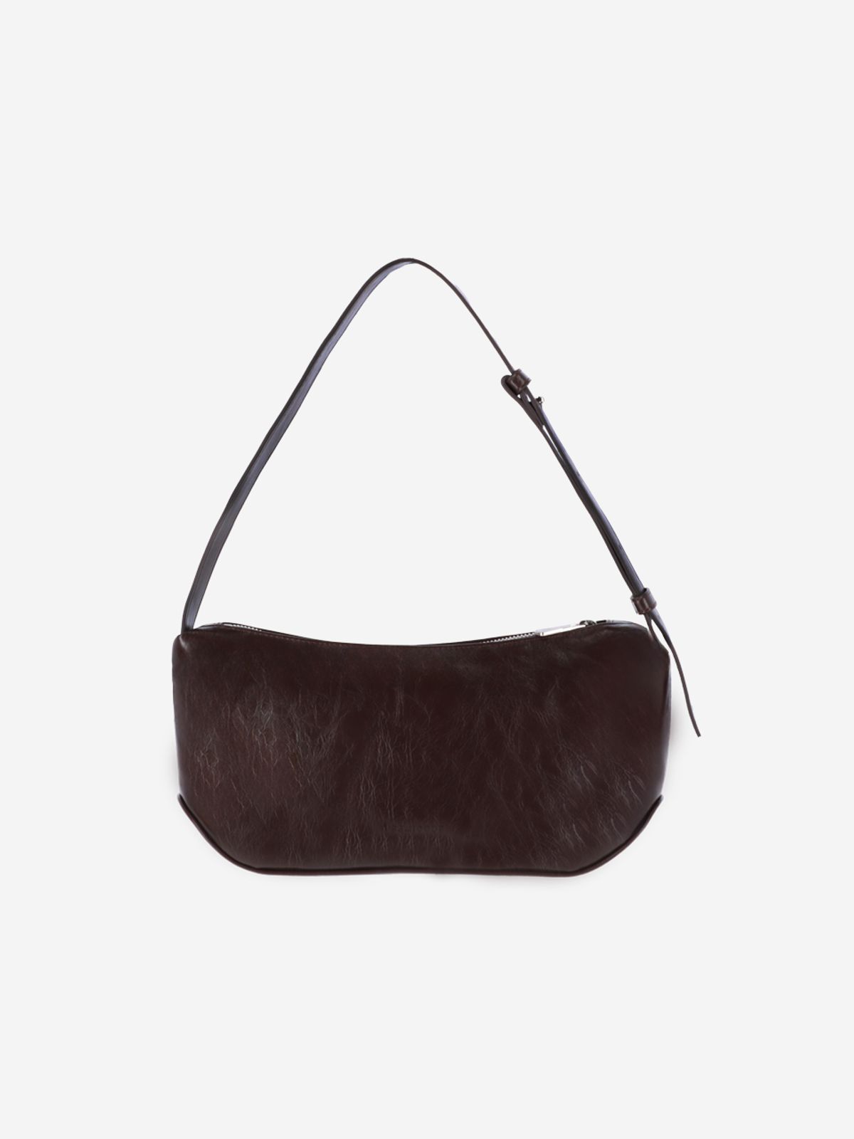 세미코드(SEMICODE) groove middle bag - crinkle choco brown