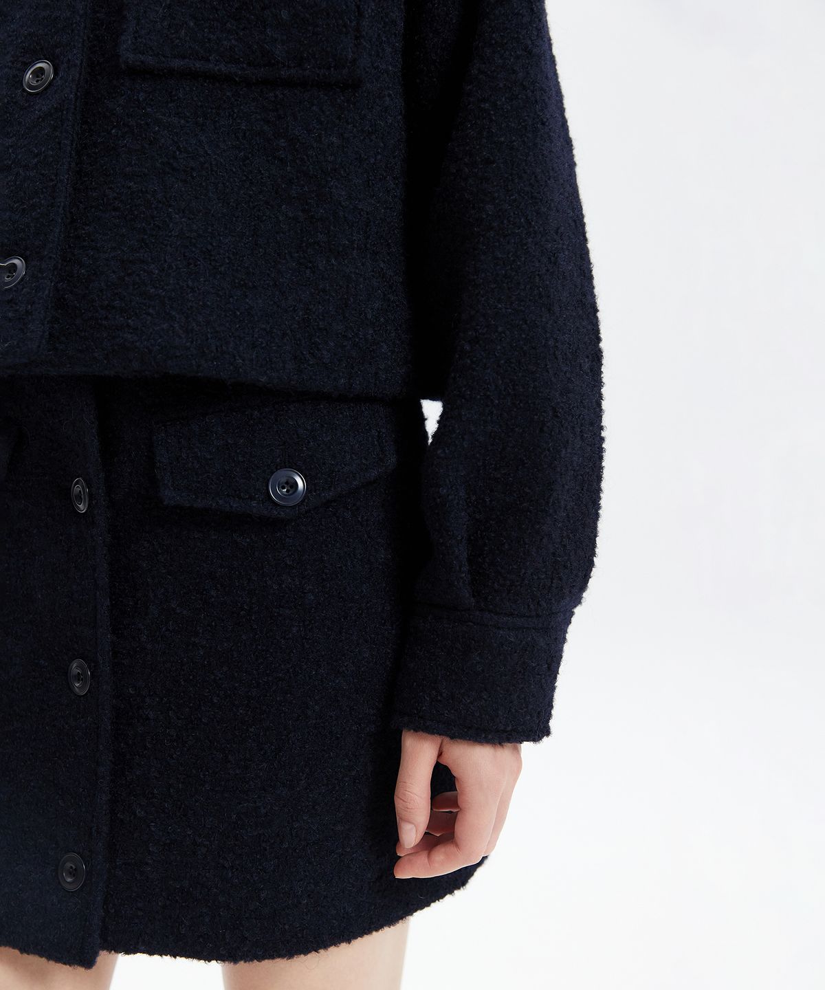 해바이해킴(HAE BY HAEKIM) BOUCLE WOOL SHORT JACKET_NAVY
