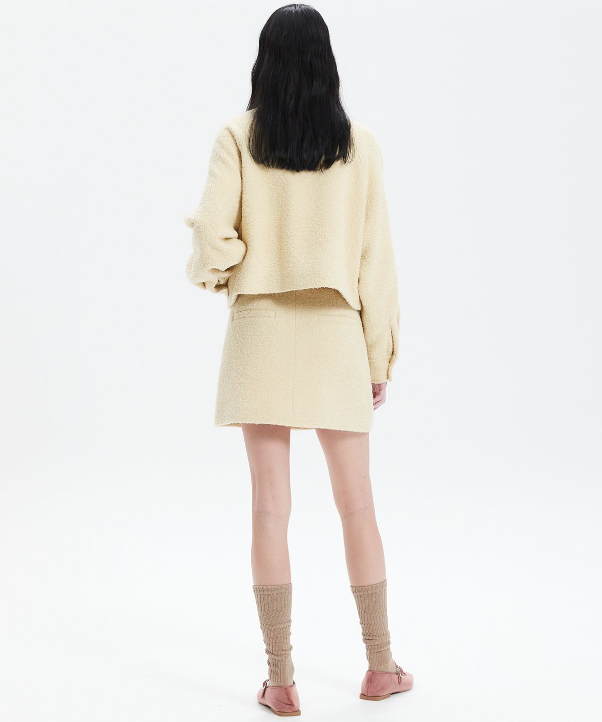 해바이해킴(HAE BY HAEKIM) BOUCLE WOOL SHORT JACKET_YELLOW