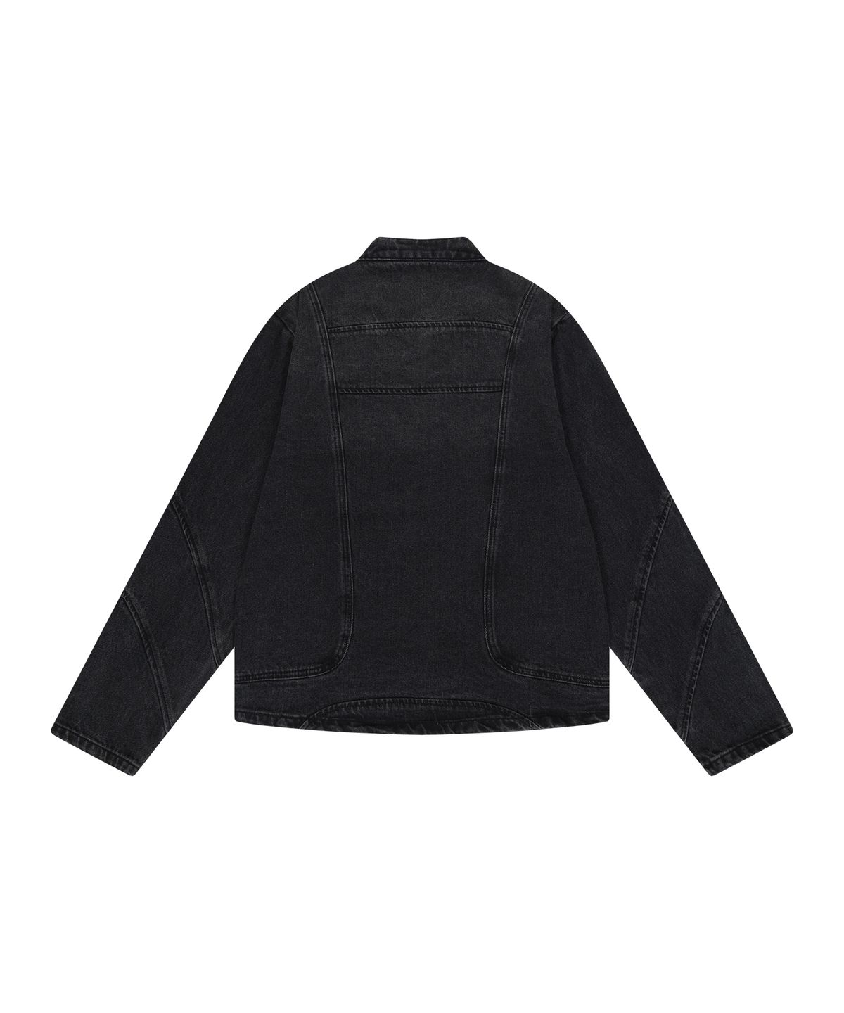 도미넌트(DOMINANT) Curved Biker Denim Jacket_Black