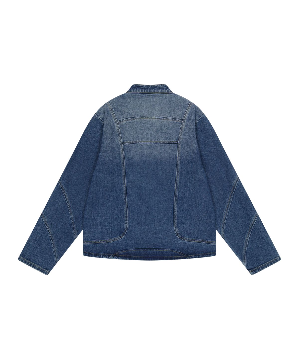 도미넌트(DOMINANT) Curved Biker Denim Jacket_Blue