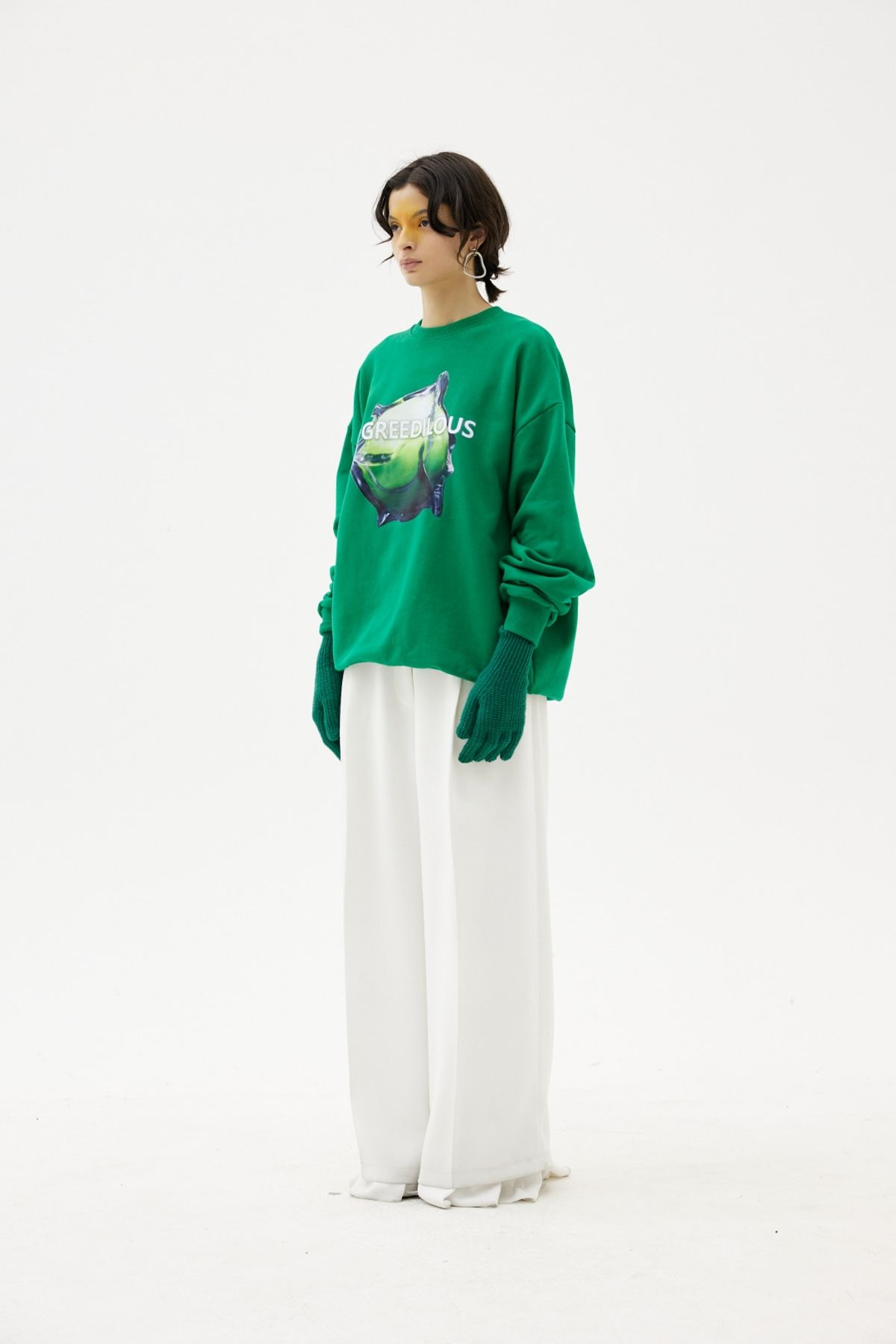 그리디어스(GREEDILOUS) Hanging Pocket Loose Pants White