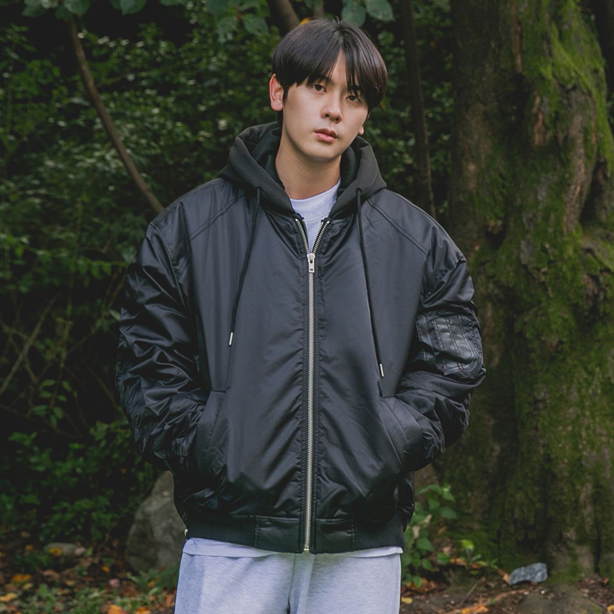 앨빈클로(ALVINCLO) MA-1 후드 항공 점퍼 AZH898 (3 COLOR)