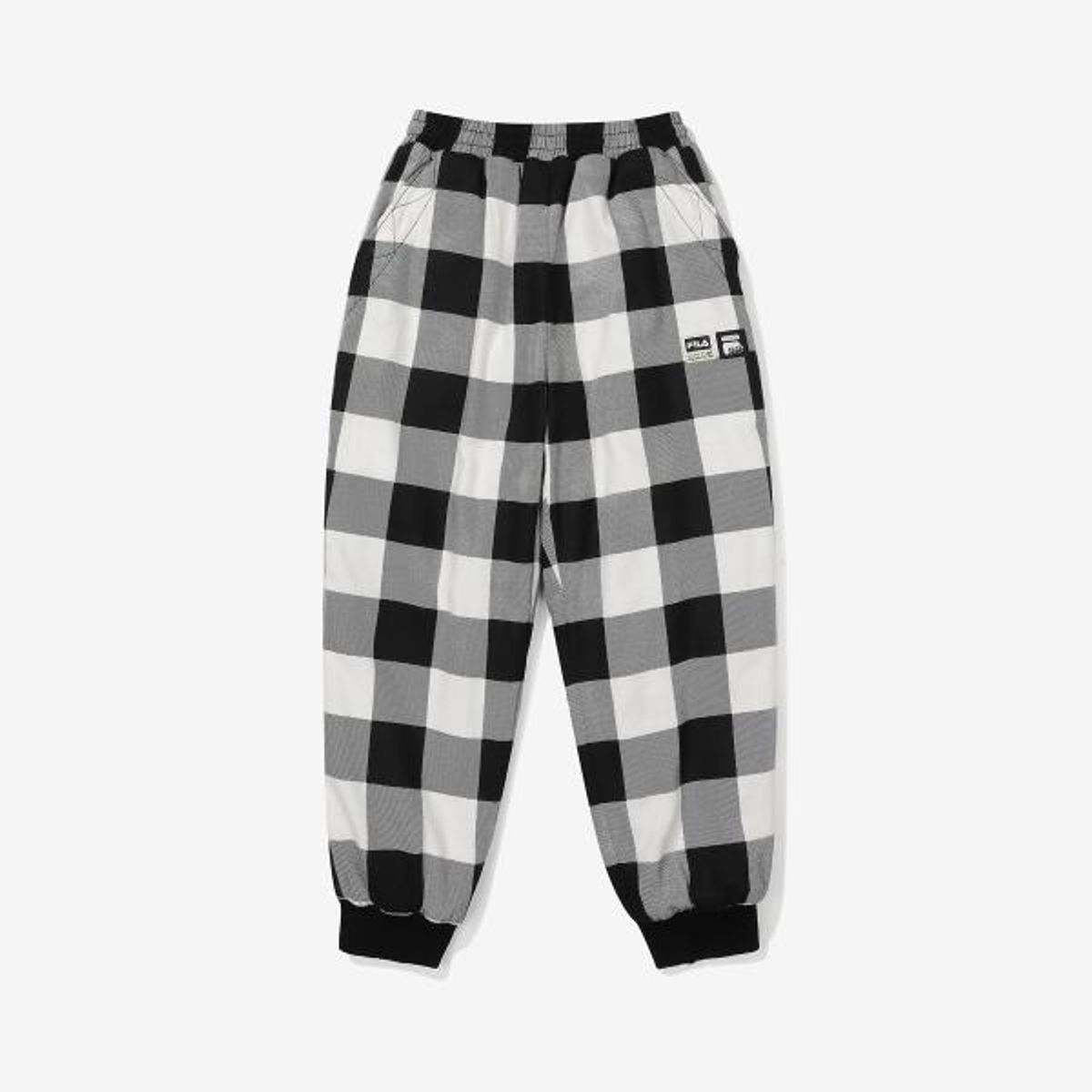 휠라 키즈(FILA KIDS) 어반 체크 플리스 겹팬츠(FK2PTF4503XLGY)