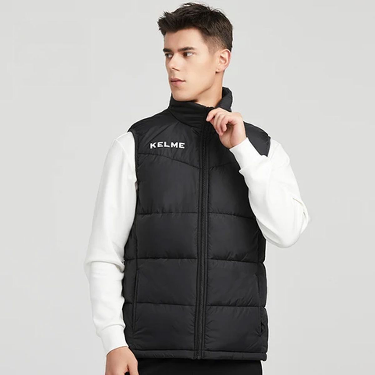 켈미(KELME) 8261MJ1007 스포츠 조끼 패딩 블랙
