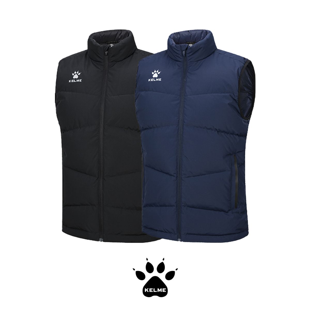 켈미(KELME) 3891415 스포츠 조끼 패딩 다크 블루
