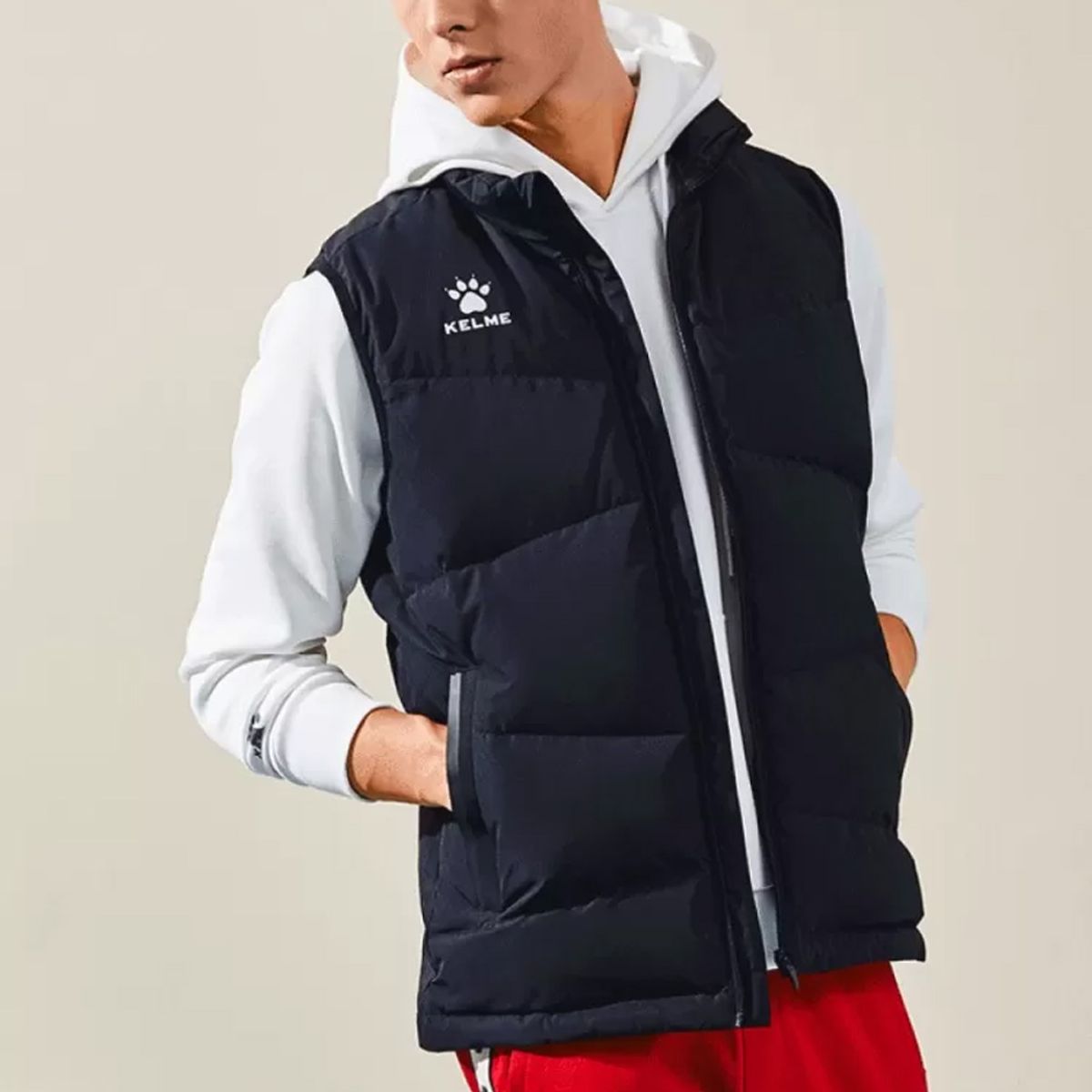 켈미(KELME) 3891415 스포츠 조끼 패딩 블랙