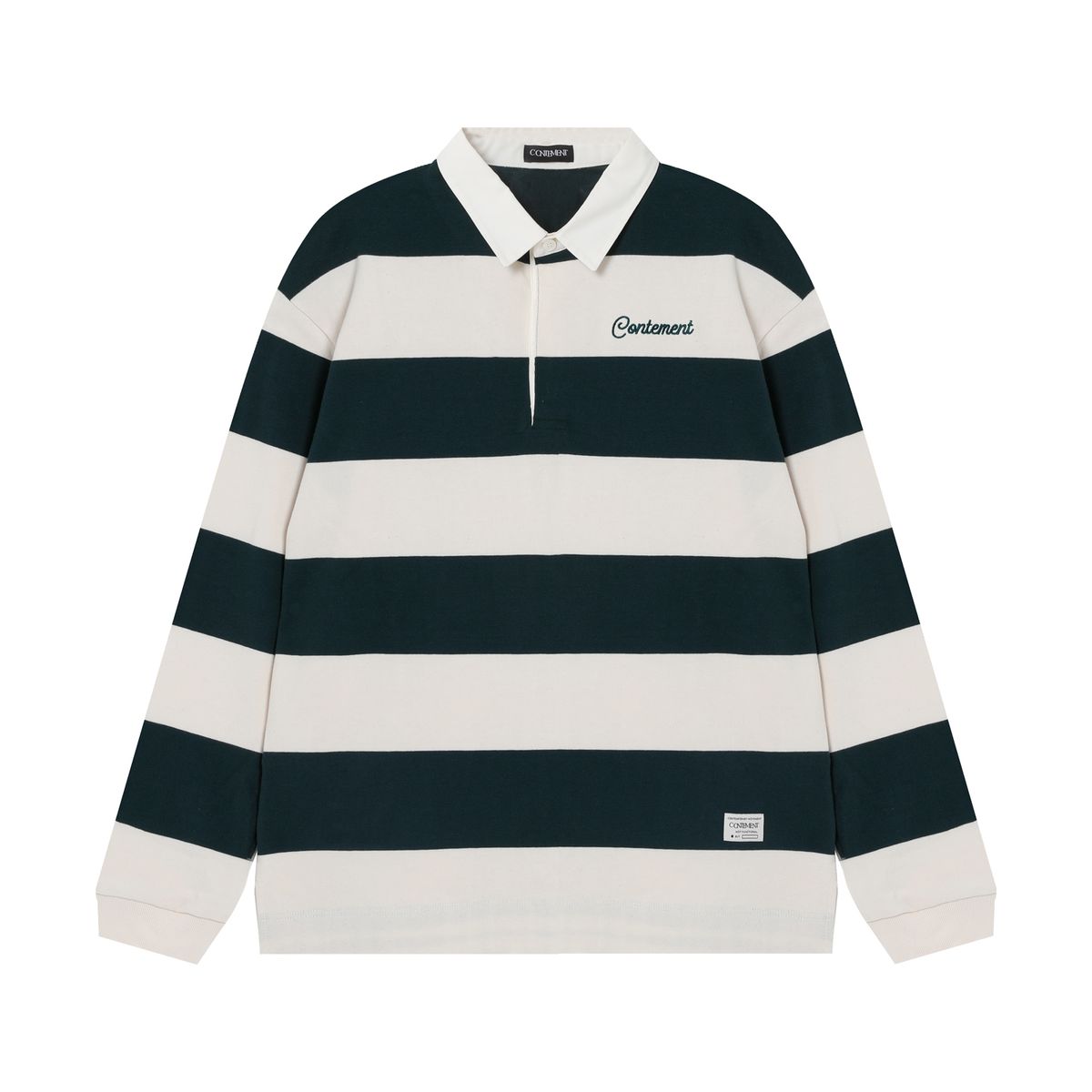 컨티먼트(CONTEMENT) TWO COLOR STRIPE POLO T-SHIRT