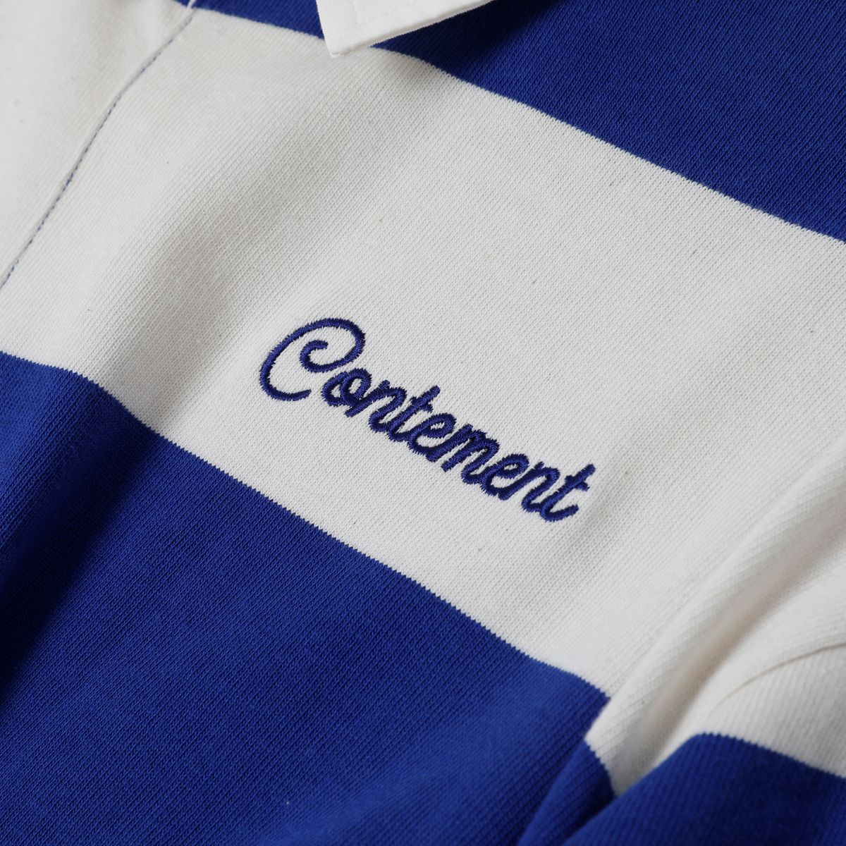 컨티먼트(CONTEMENT) TWO COLOR STRIPE POLO T-SHIRT