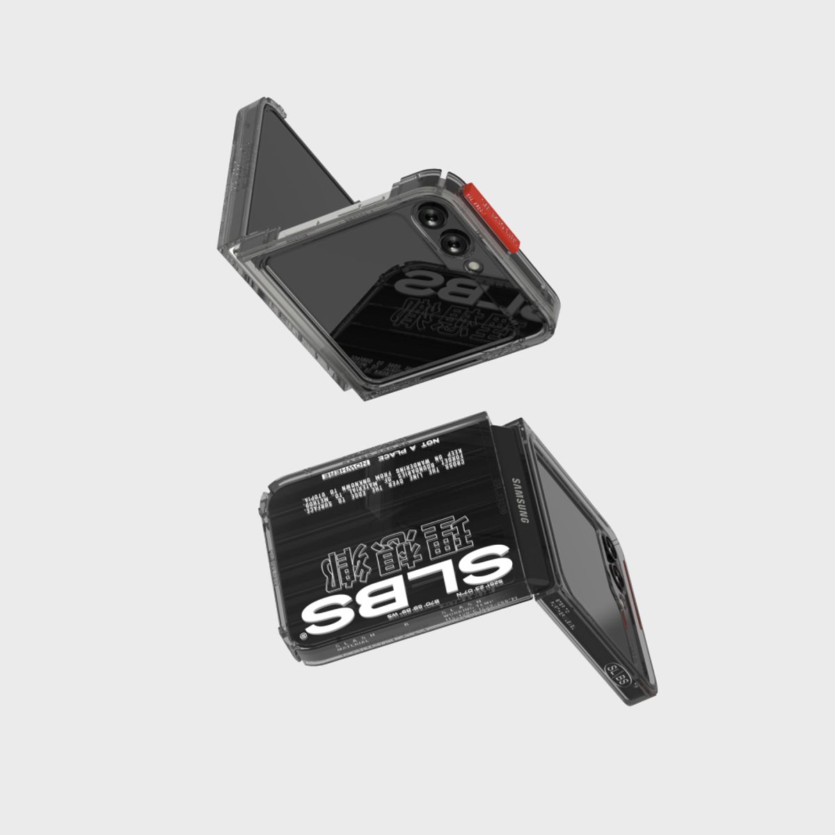 에스엘비에스(SLBS) SLBS 이상향 태그 플랫 케이스 블랙 for Galaxy Z Flip5