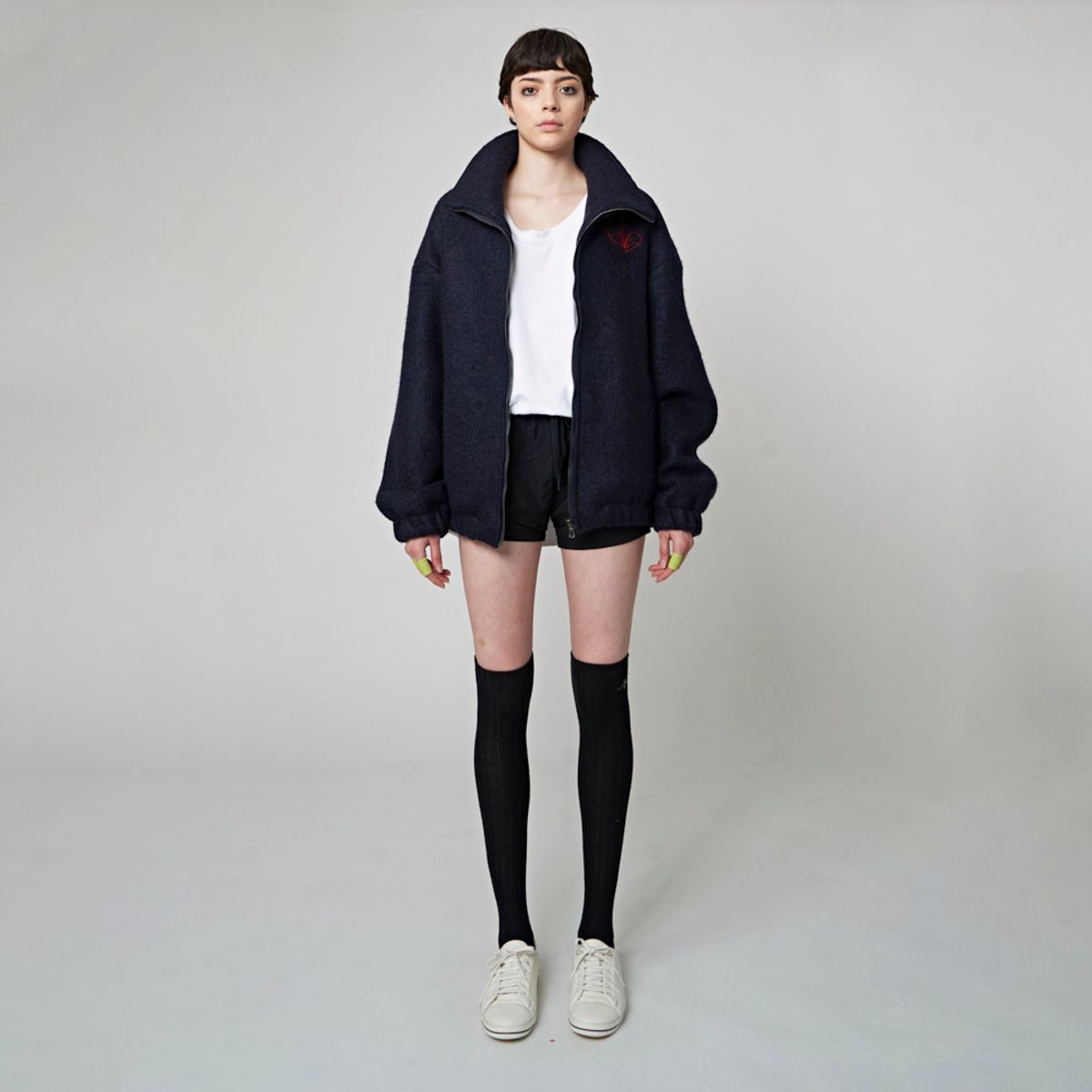 애스플래폼(ATHPLATFORM) AU32JO09 하이넥 풀집 재킷_네이비