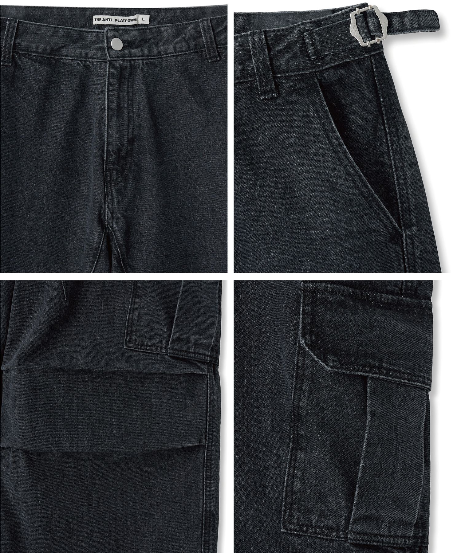 ★MUSINSA STANDARD★ Denim Wide Balloon Pants Washed Black M MUSINSA | MUSINSA STANDARD DENIM WIDE BALLOON PANTS [WASHED