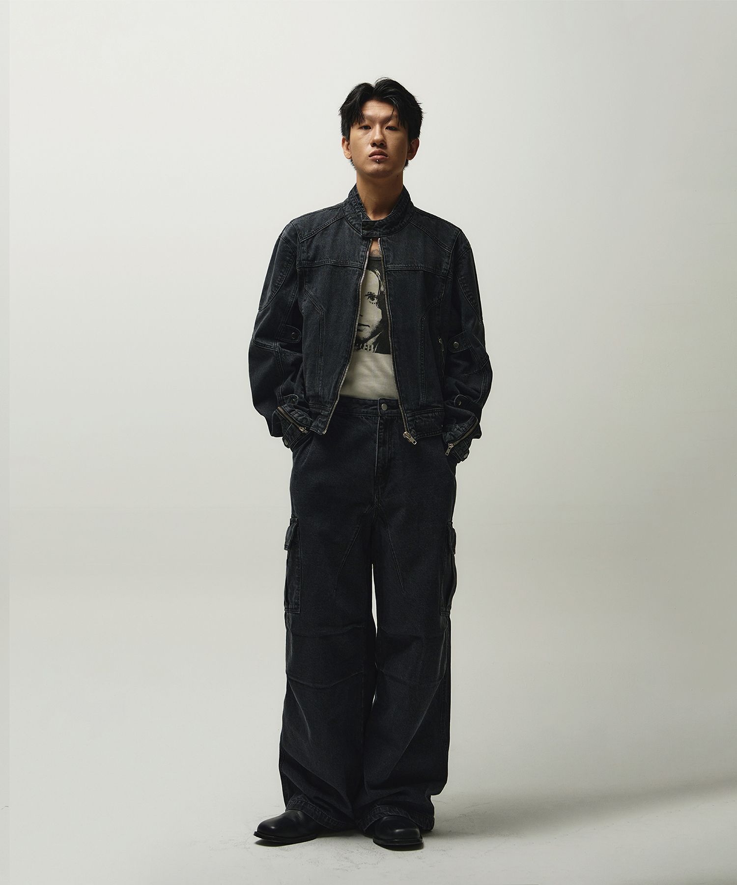 ★MUSINSA STANDARD★ Wide Multi Pocket Cargo Denim Pants Lig MUSINSA | MUSINSA STANDARD Wide multi-pocket cargo denim