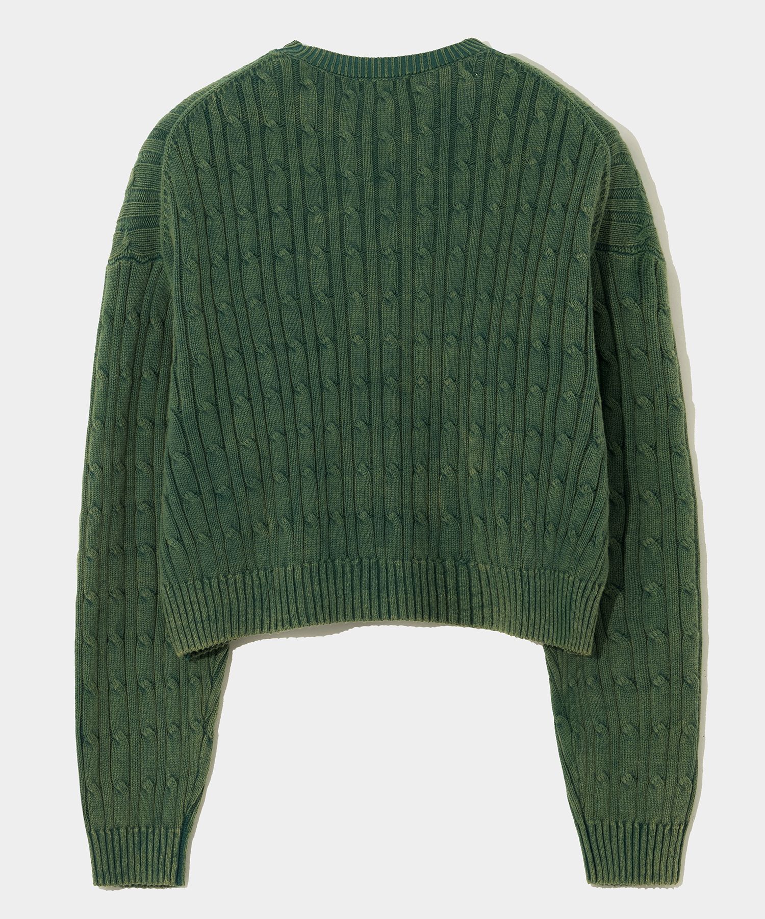 ★送料・関税込★SATUR★Classic Solid Cable Knit★ MUSINSA公式 | SATUR (W) Classic Dyed Cable Knit Vintage Green