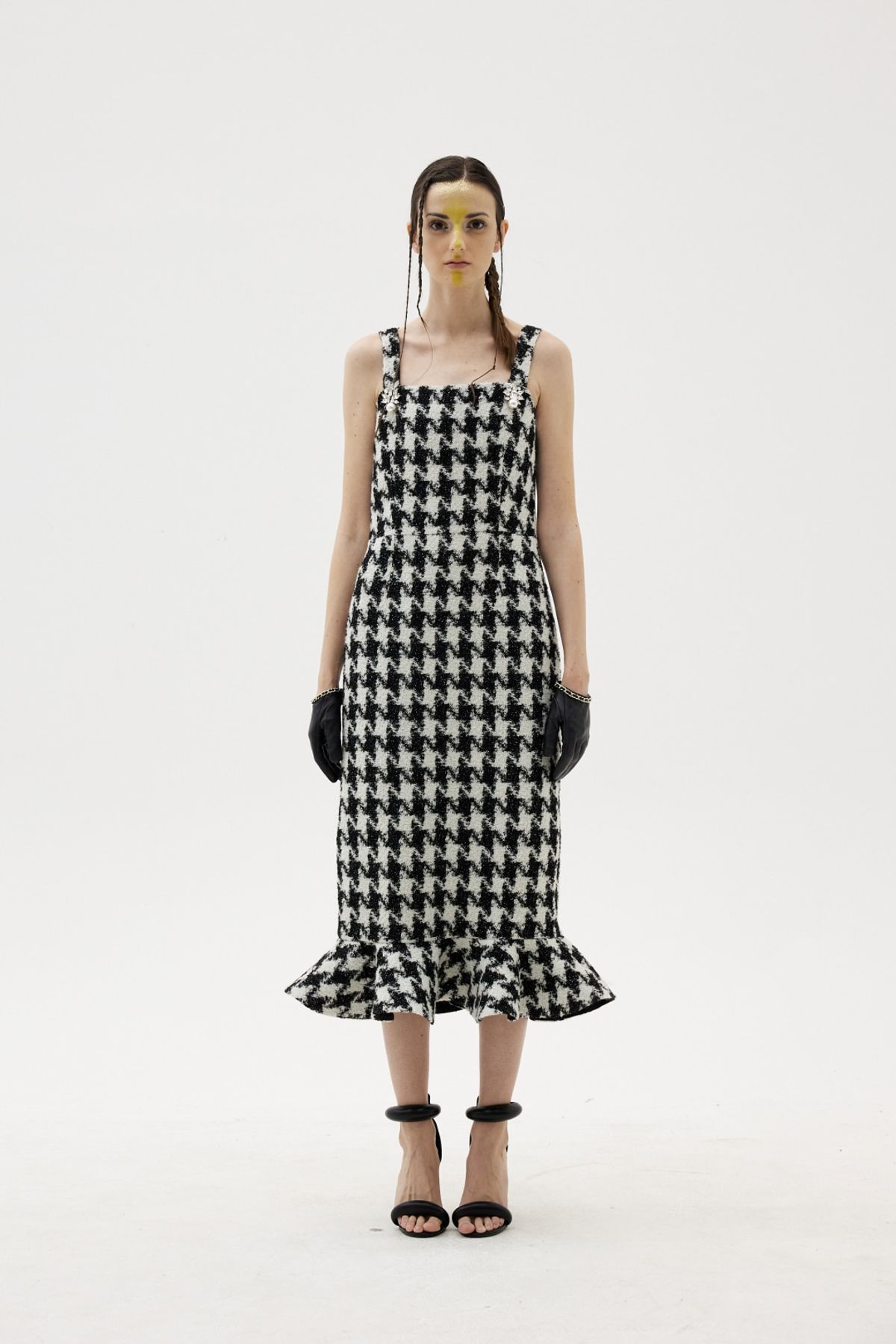그리디어스(GREEDILOUS) Tweed Houndstooth Mermaid Tail Dress