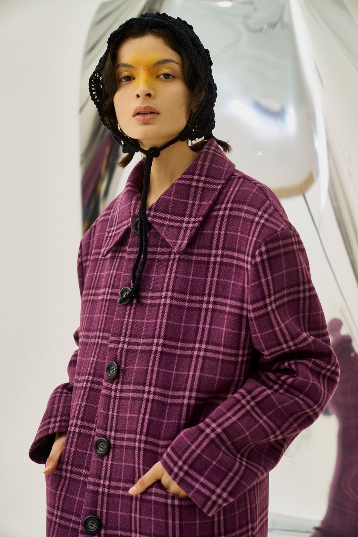 그리디어스(GREEDILOUS) Collar Neck Boxy Wool Coat