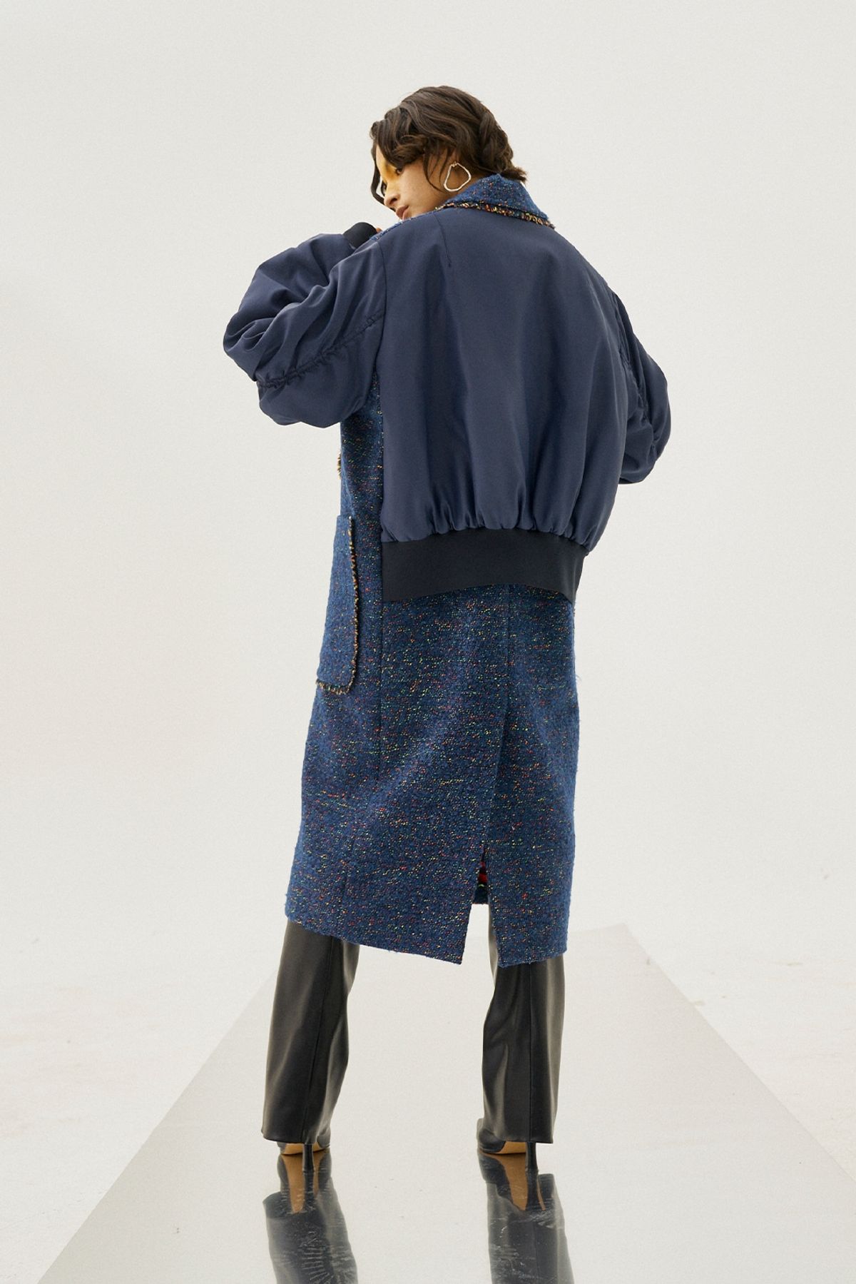 그리디어스(GREEDILOUS) Bomber-Meets-Tweed Coat