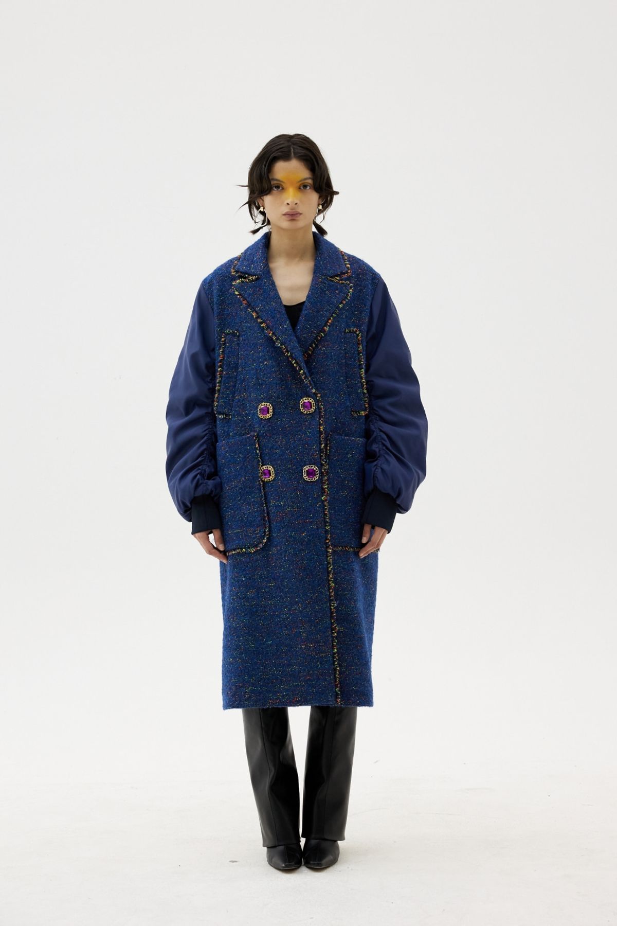 그리디어스(GREEDILOUS) Bomber-Meets-Tweed Coat