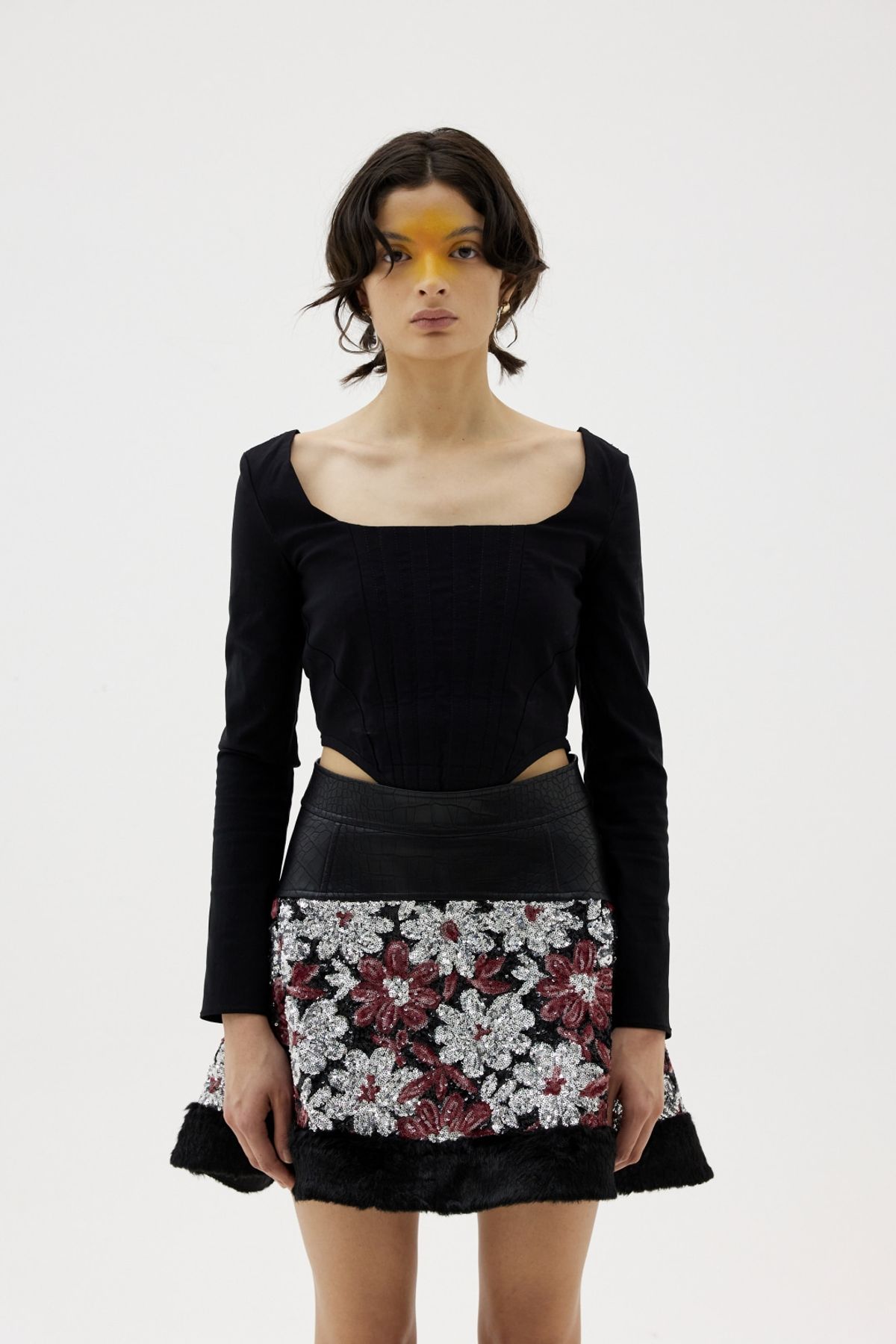 그리디어스(GREEDILOUS) Square Neckline Corset Top