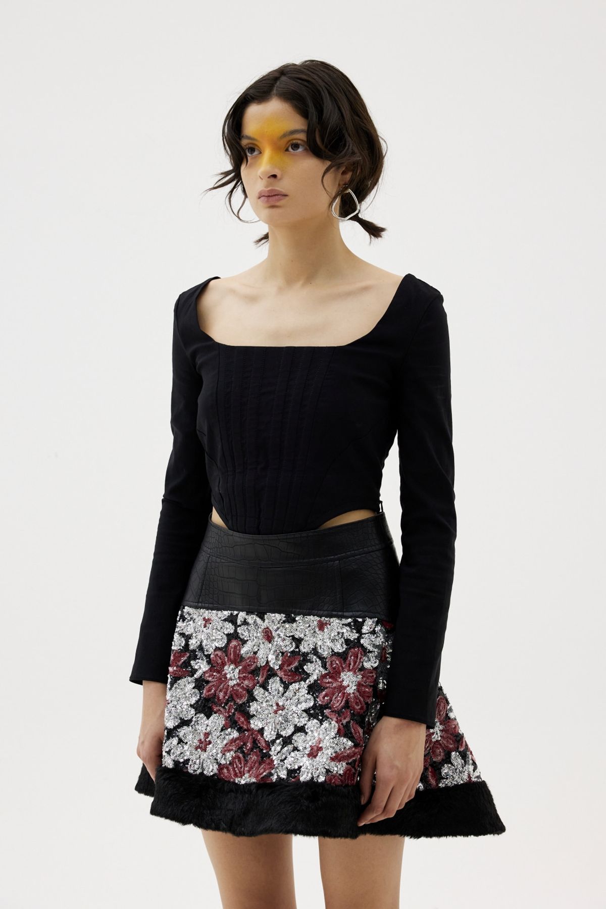 그리디어스(GREEDILOUS) Square Neckline Corset Top