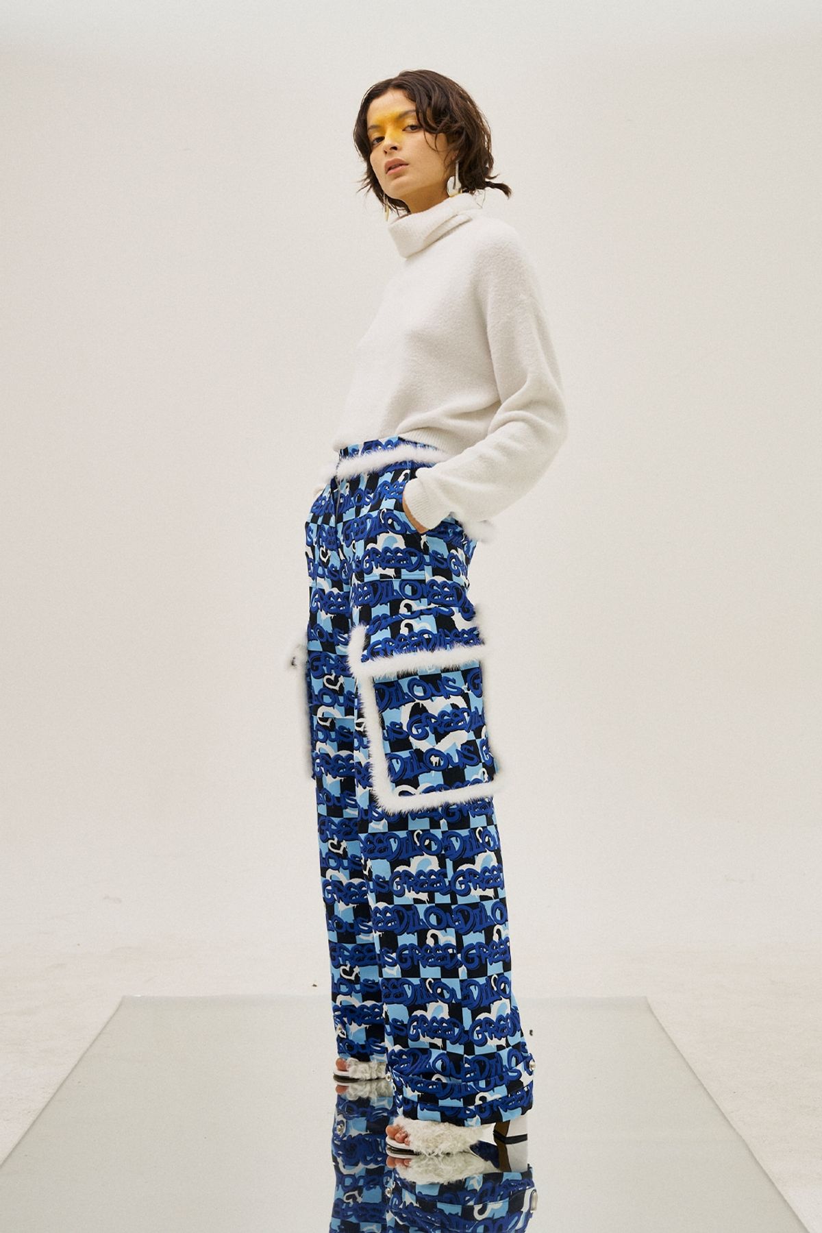 그리디어스(GREEDILOUS) Padded And Fur Trimmed Pants