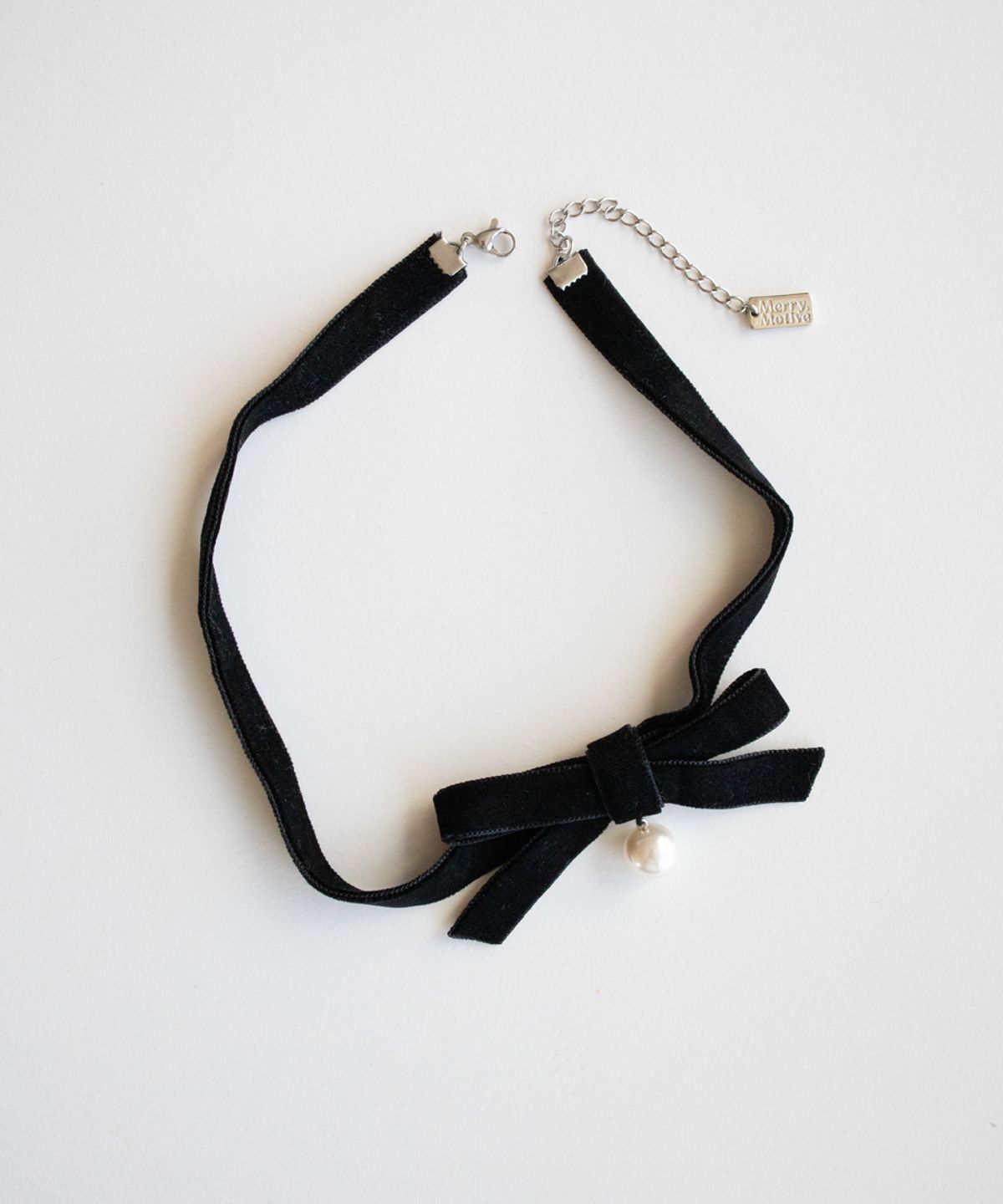 메리모티브(MERRYMOTIVE) Velvet black ribbon choker necklace