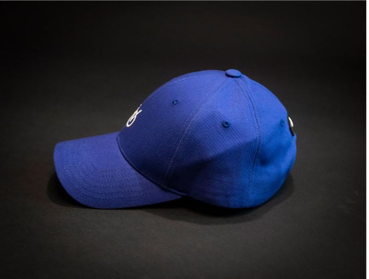 빈스모크(VINSMOKE) OV Small Logo BLUE 볼캡 HARD FIT