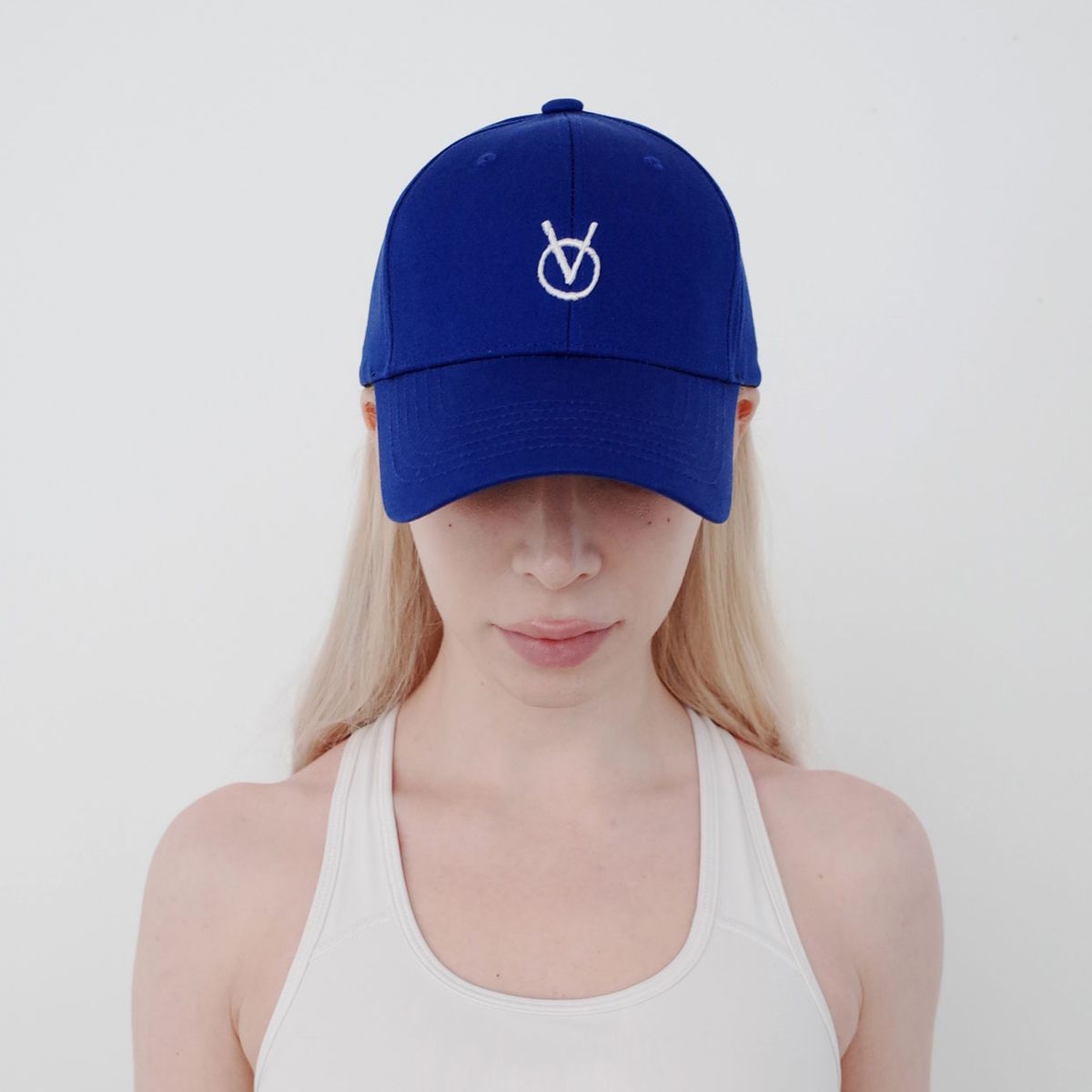 빈스모크(VINSMOKE) OV Small Logo BLUE 볼캡 HARD FIT