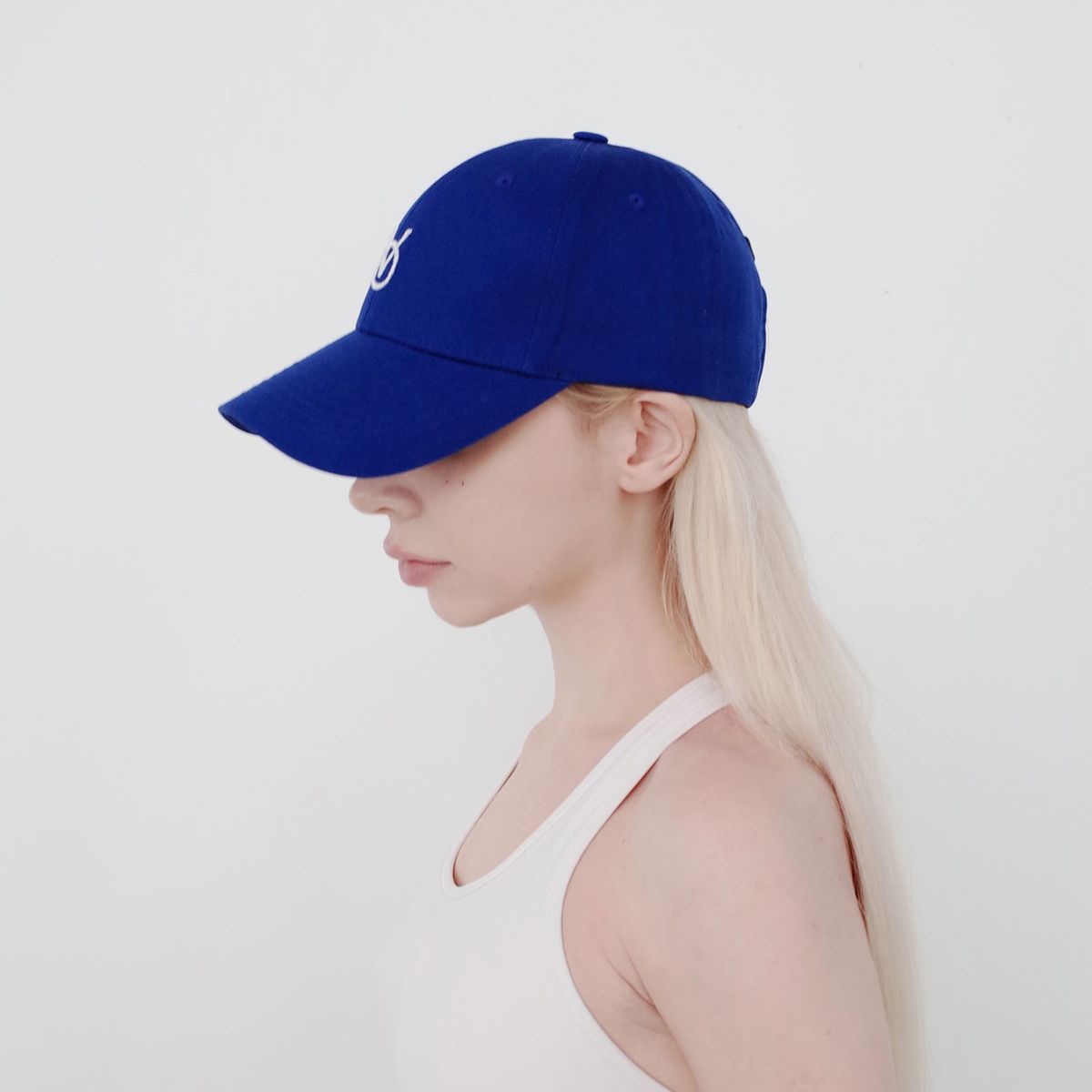 빈스모크(VINSMOKE) OV Small Logo BLUE 볼캡 HARD FIT