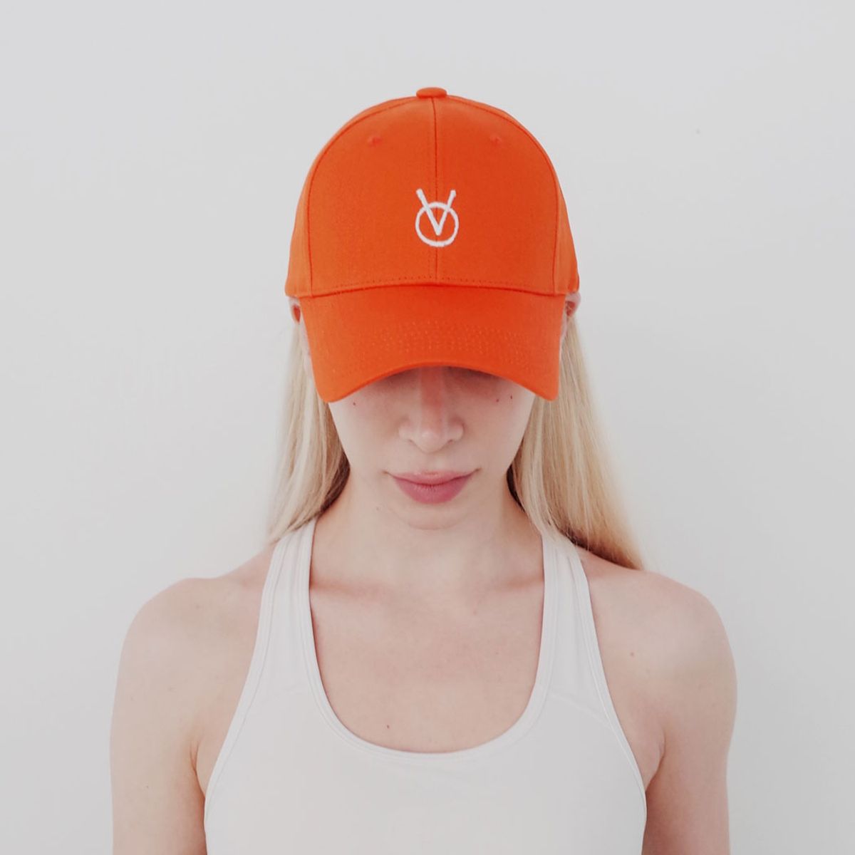 빈스모크(VINSMOKE) OV Small Logo ORANGE 볼캡 HARD FIT
