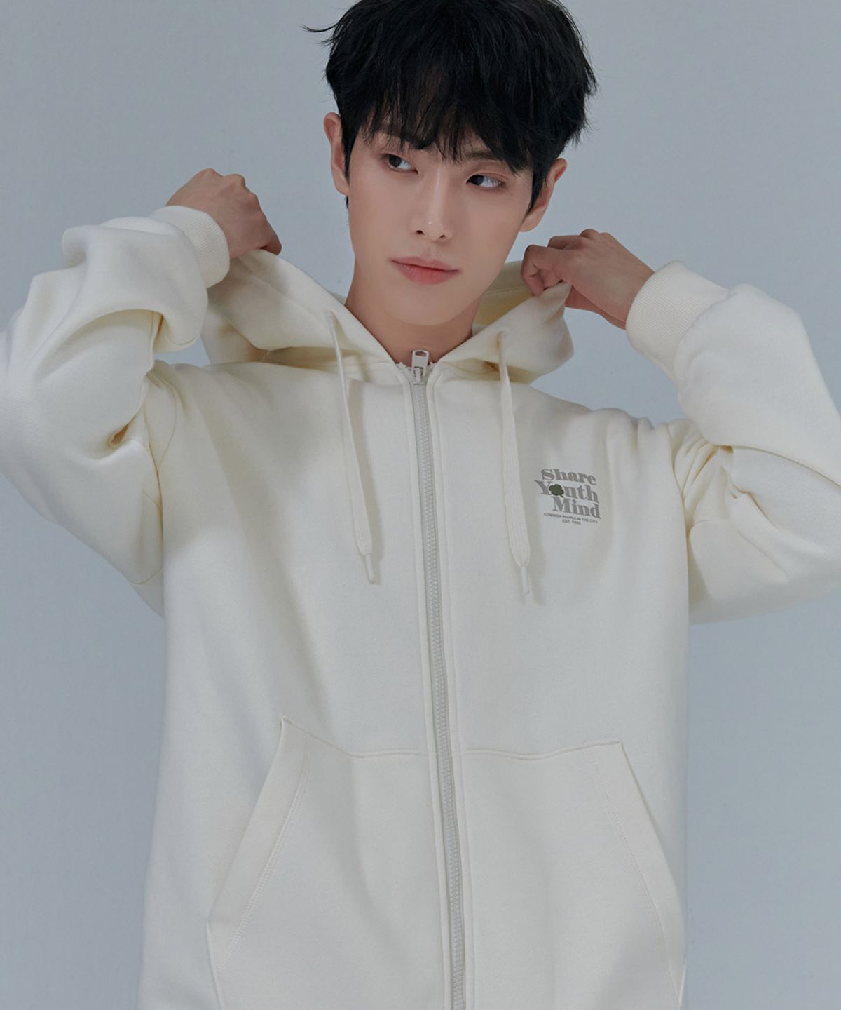 체이스컬트(CHASECULT) 공용 기모 후드 집업-CFZU4307C05