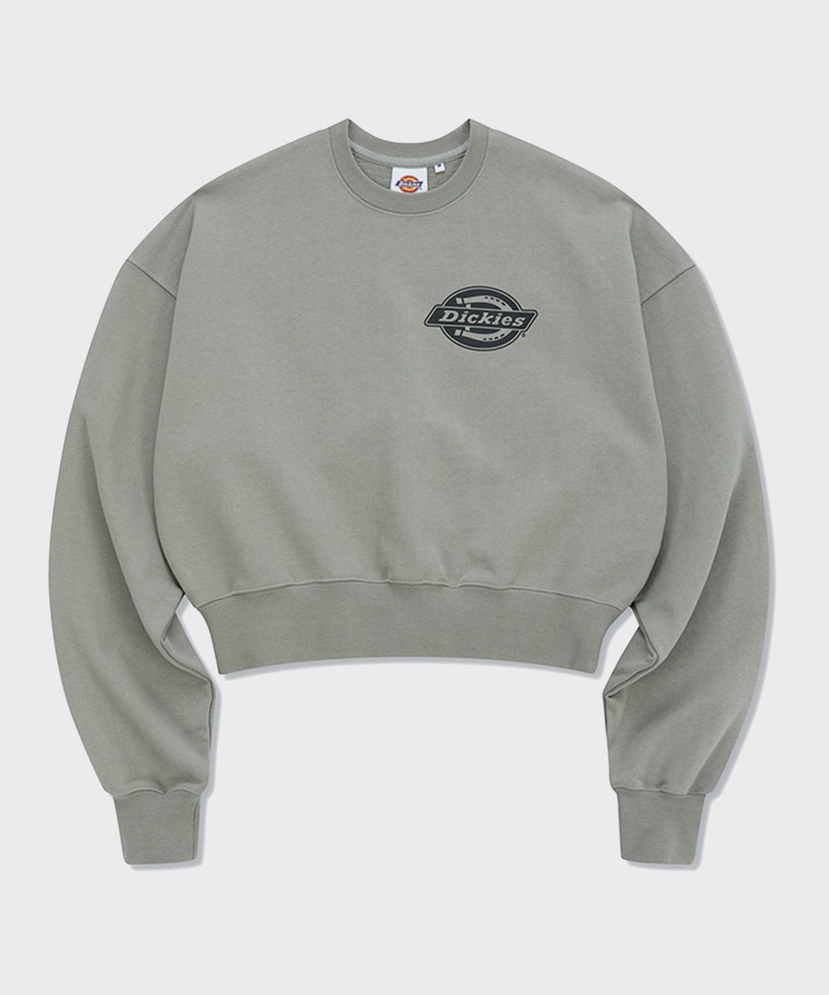 디키즈(DICKIES) 아이코닉 로고 크롭 스웨트셔츠 Gray