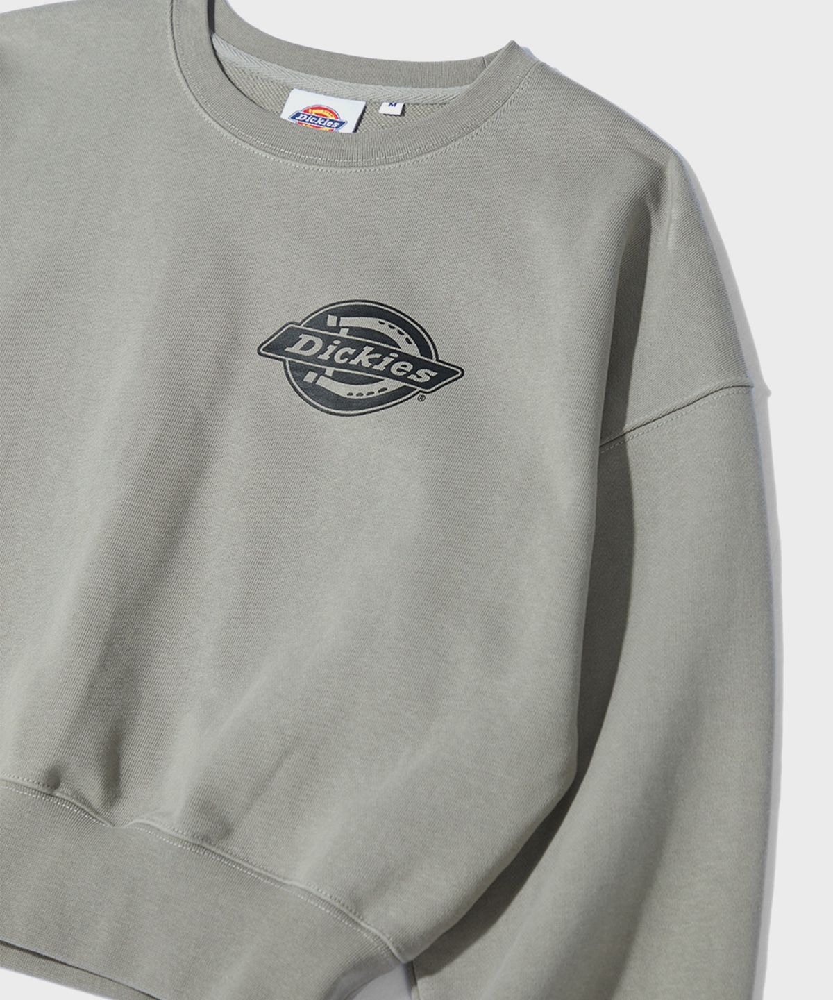 디키즈(DICKIES) 아이코닉 로고 크롭 스웨트셔츠 Gray