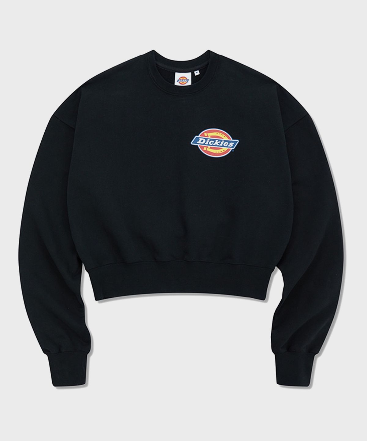 디키즈(DICKIES) 아이코닉 로고 크롭 스웨트셔츠 Black