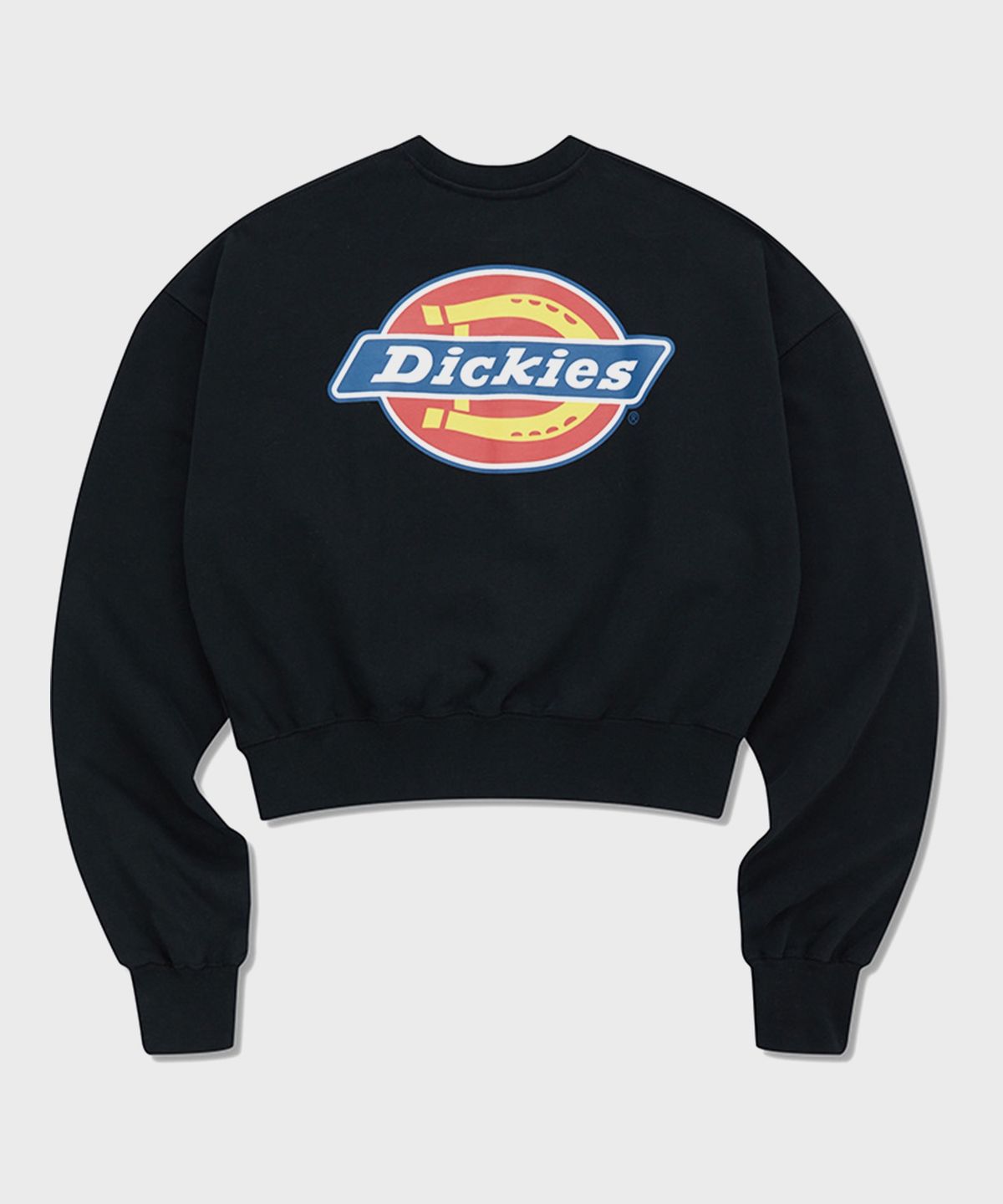디키즈(DICKIES) 아이코닉 로고 크롭 스웨트셔츠 Black