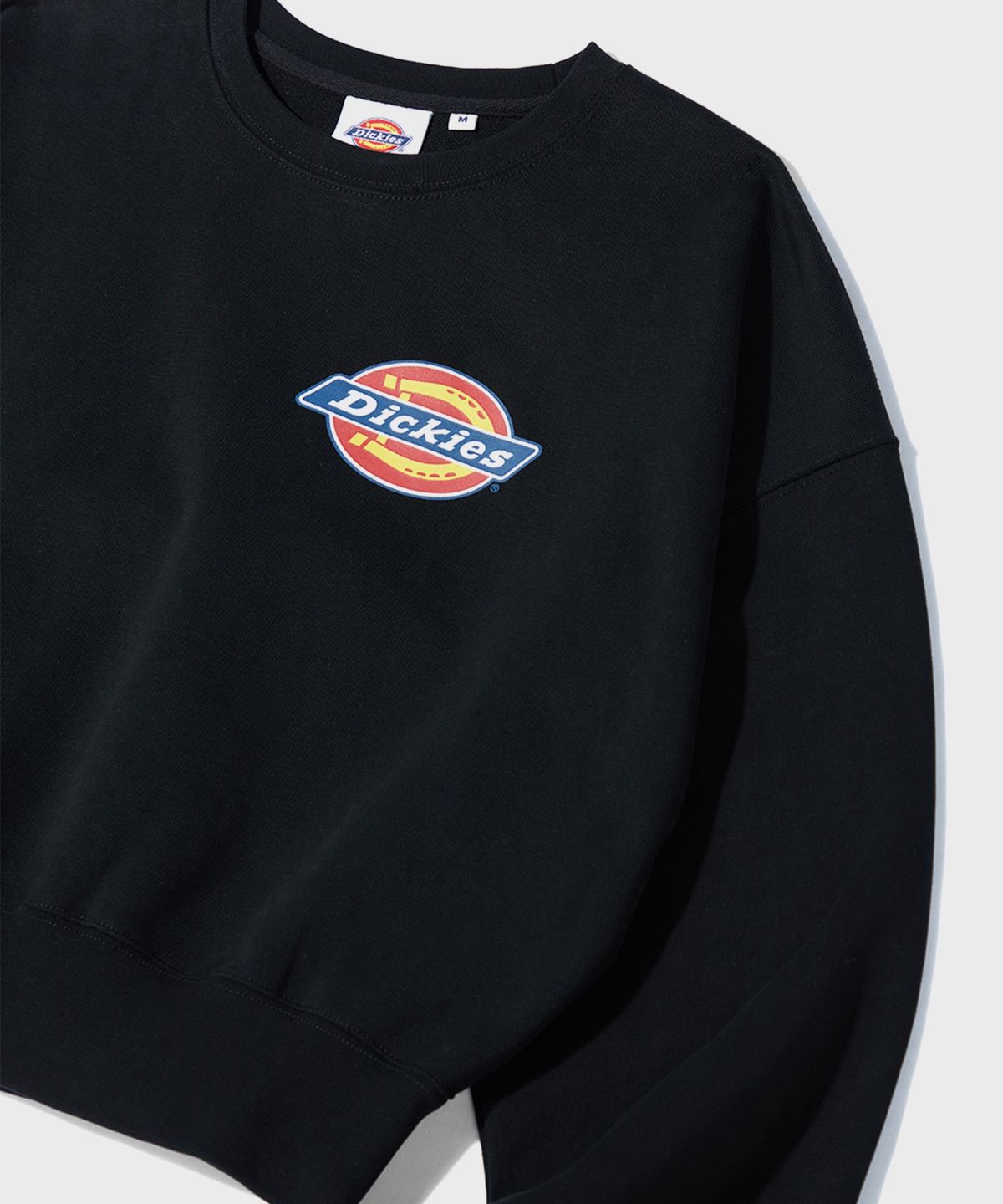 디키즈(DICKIES) 아이코닉 로고 크롭 스웨트셔츠 Black